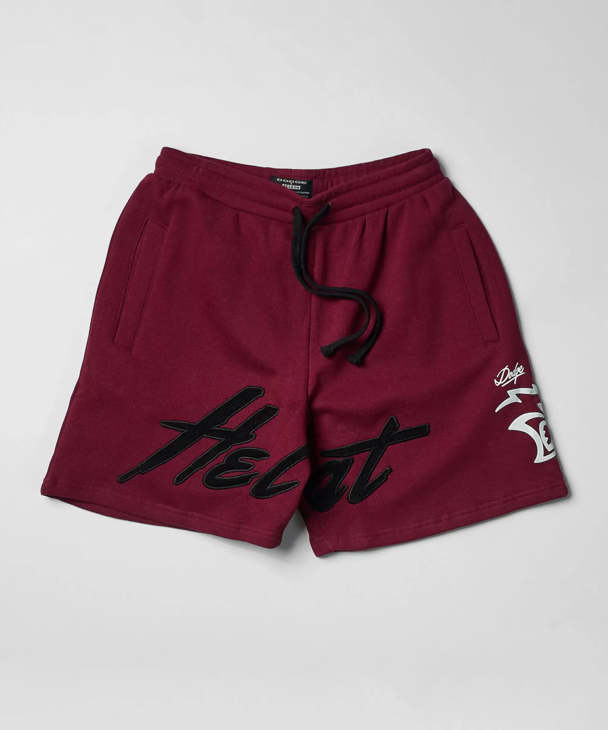 Best Hellcat Embroidered Fleece Shorts - Burgundy Shorts