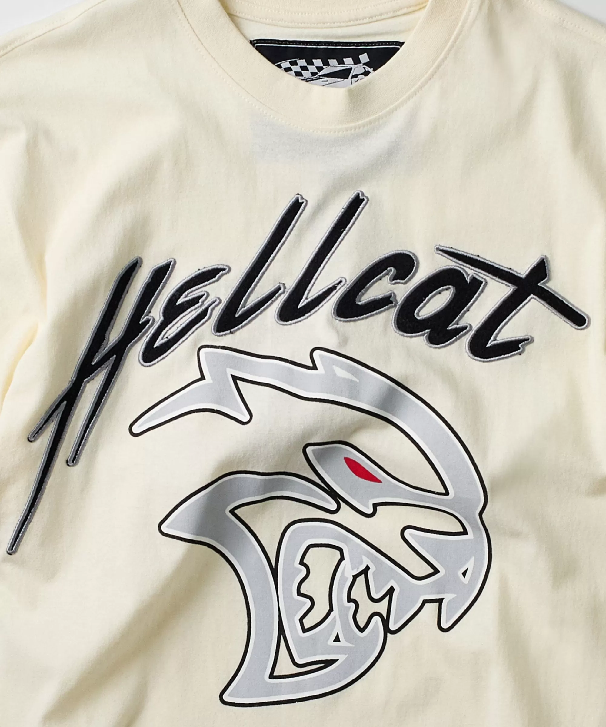 Best Sale Hellcat Embroidered Short Sleeve Tee - Off White Graphic Tees