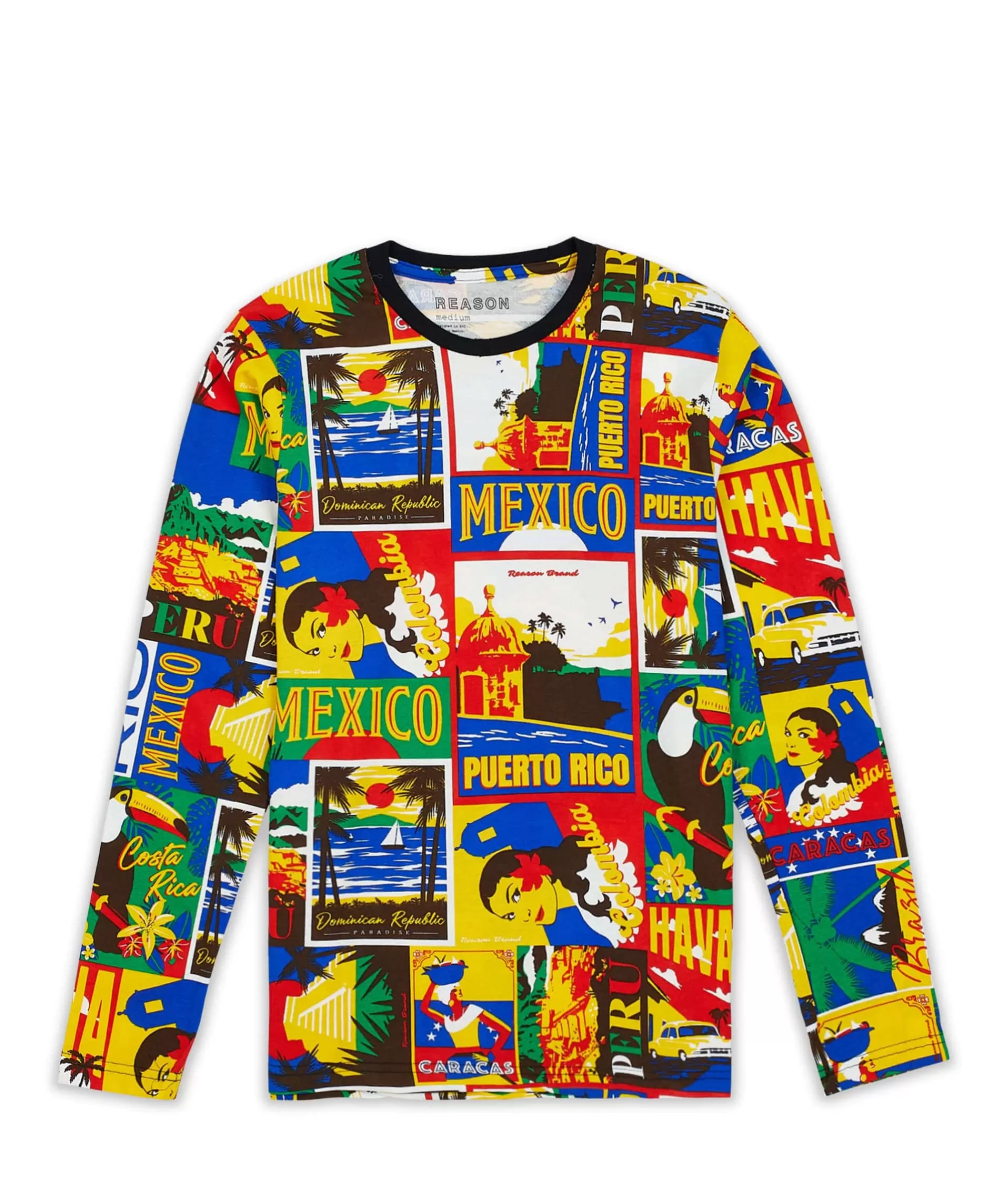 Shop Hispanic Tile Long Sleeve Tee Graphic Tees