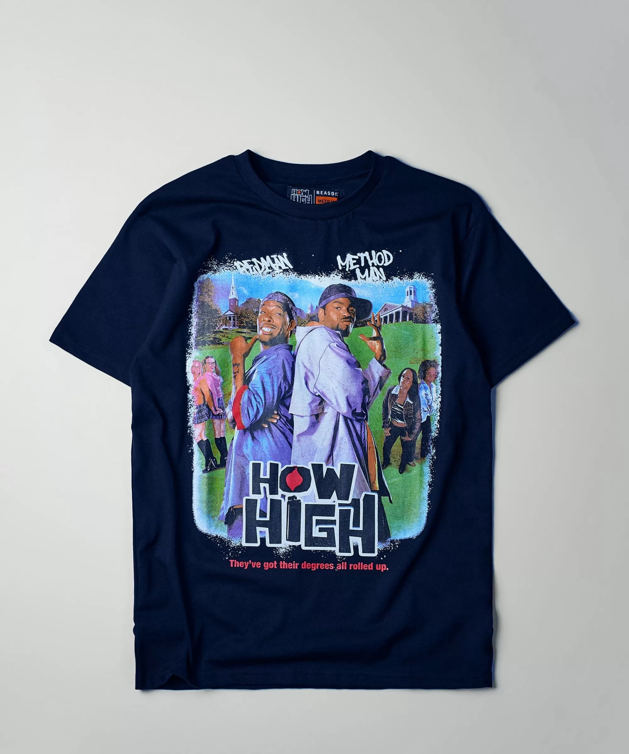 Cheap How High Poster Short Sleeve Tee - Black Graphic Tees