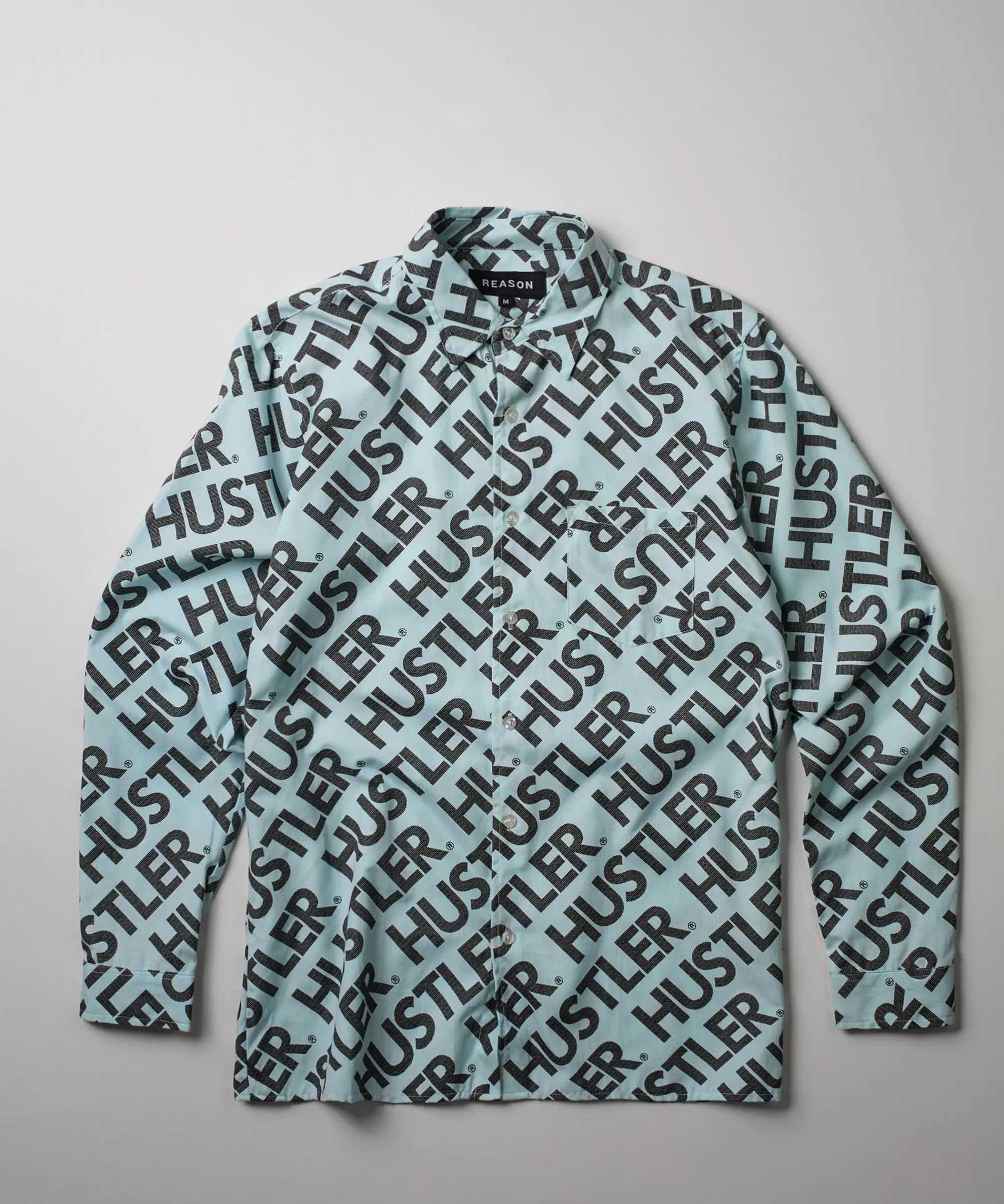 Shop Hustler Logo Long Sleeve Oxford Shirt Button Downs