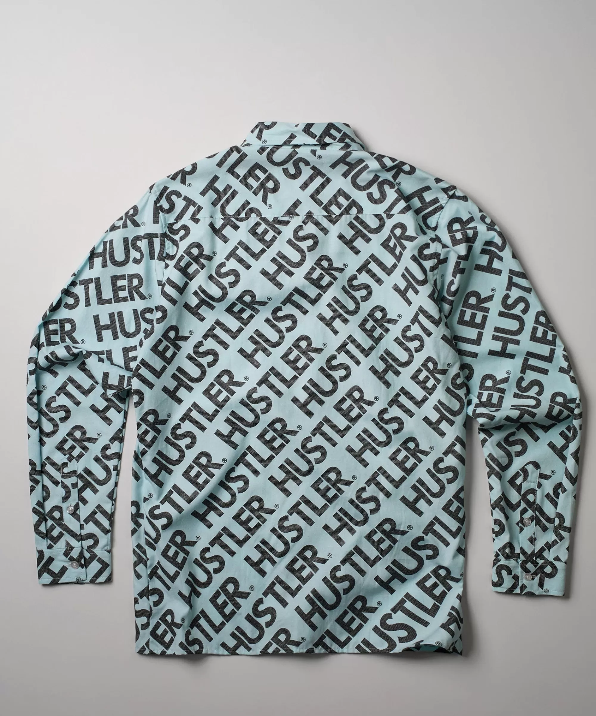 Shop Hustler Logo Long Sleeve Oxford Shirt Button Downs