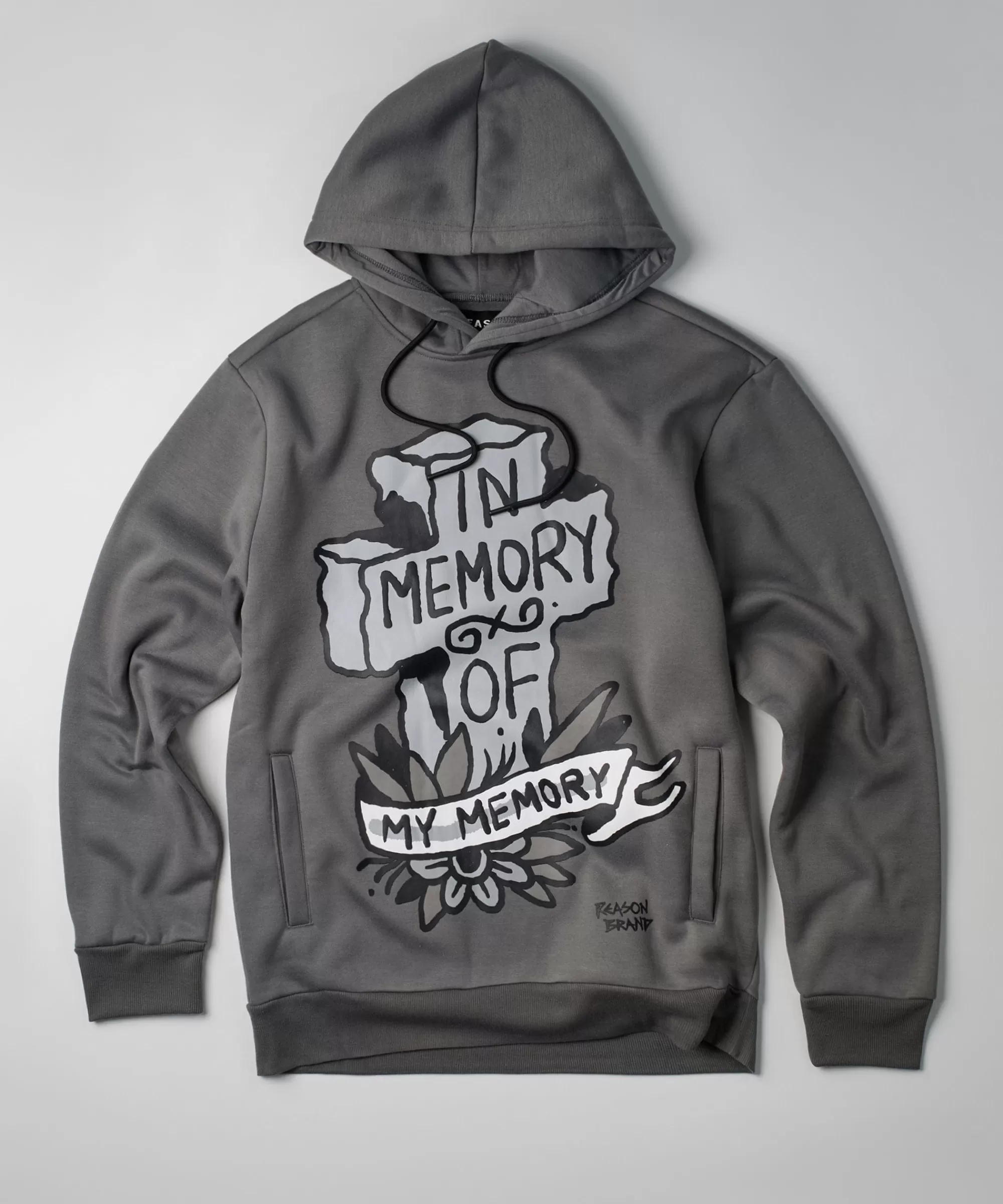 Flash Sale In Memory Of Graphic Print Hoodie - Grey Hoodies | Hoodies