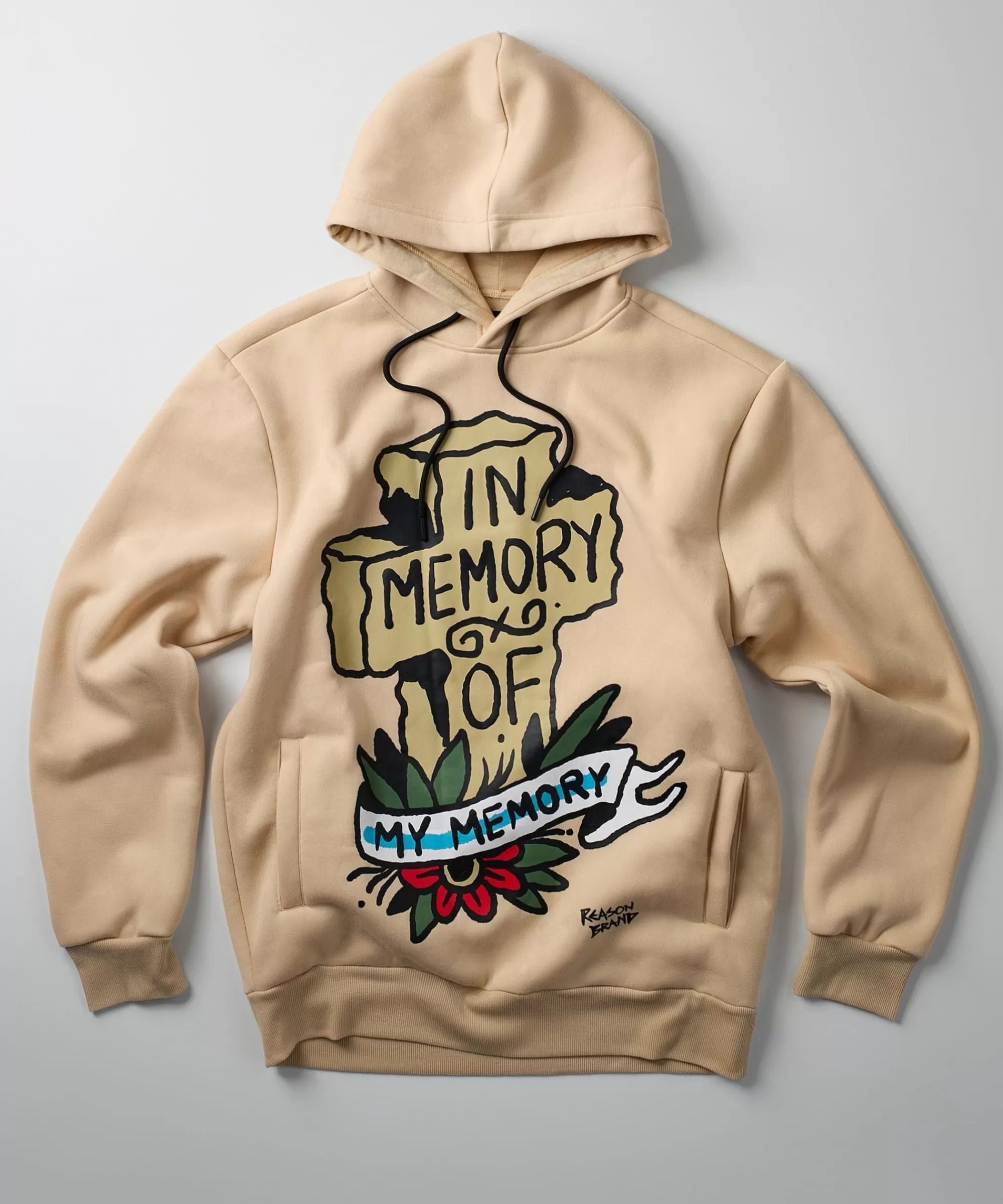 Shop In Memory Of Graphic Print Hoodie - Khaki Hoodies | Hoodies