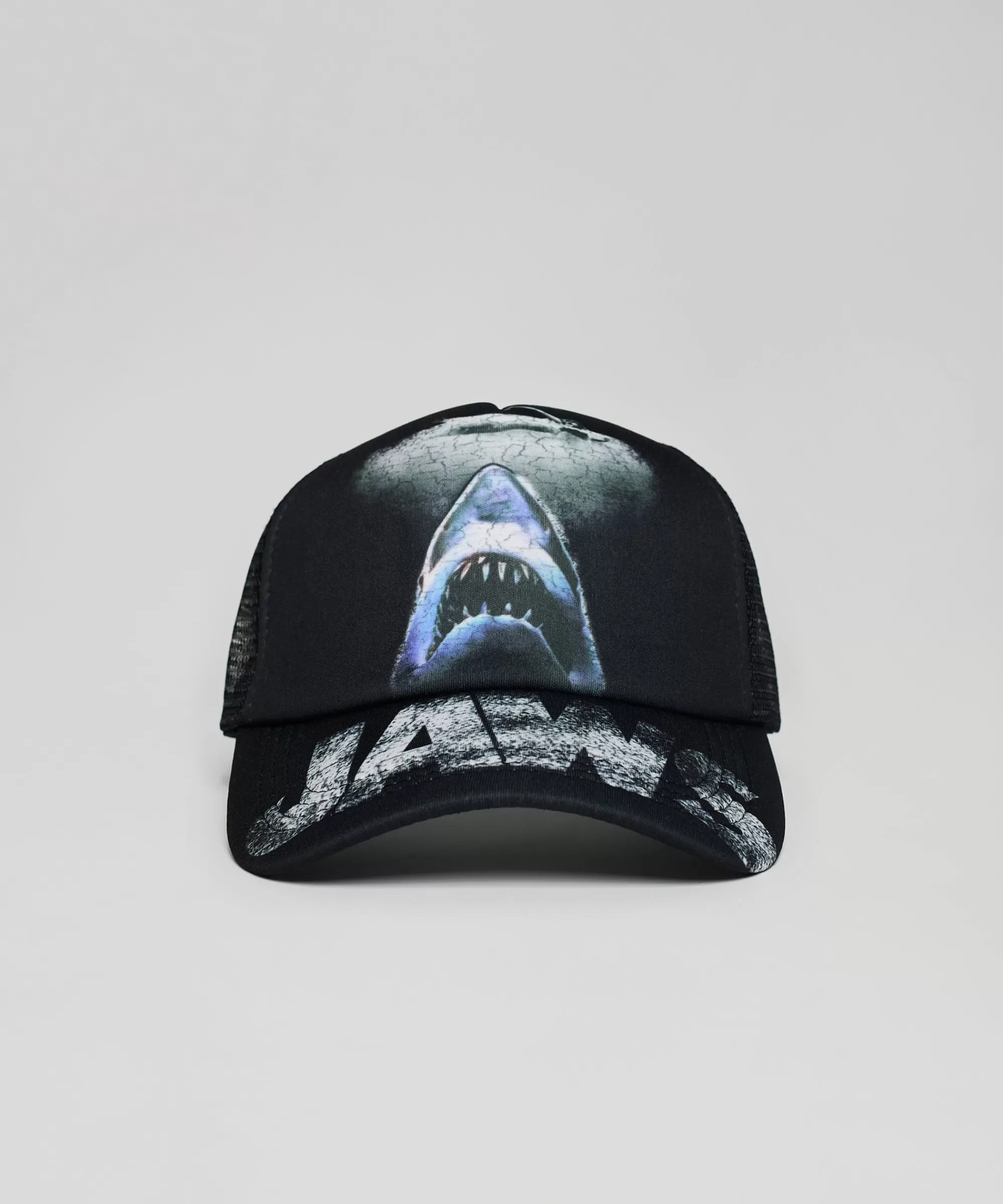 Outlet Jaws Print Trucker Hat - Black Hats