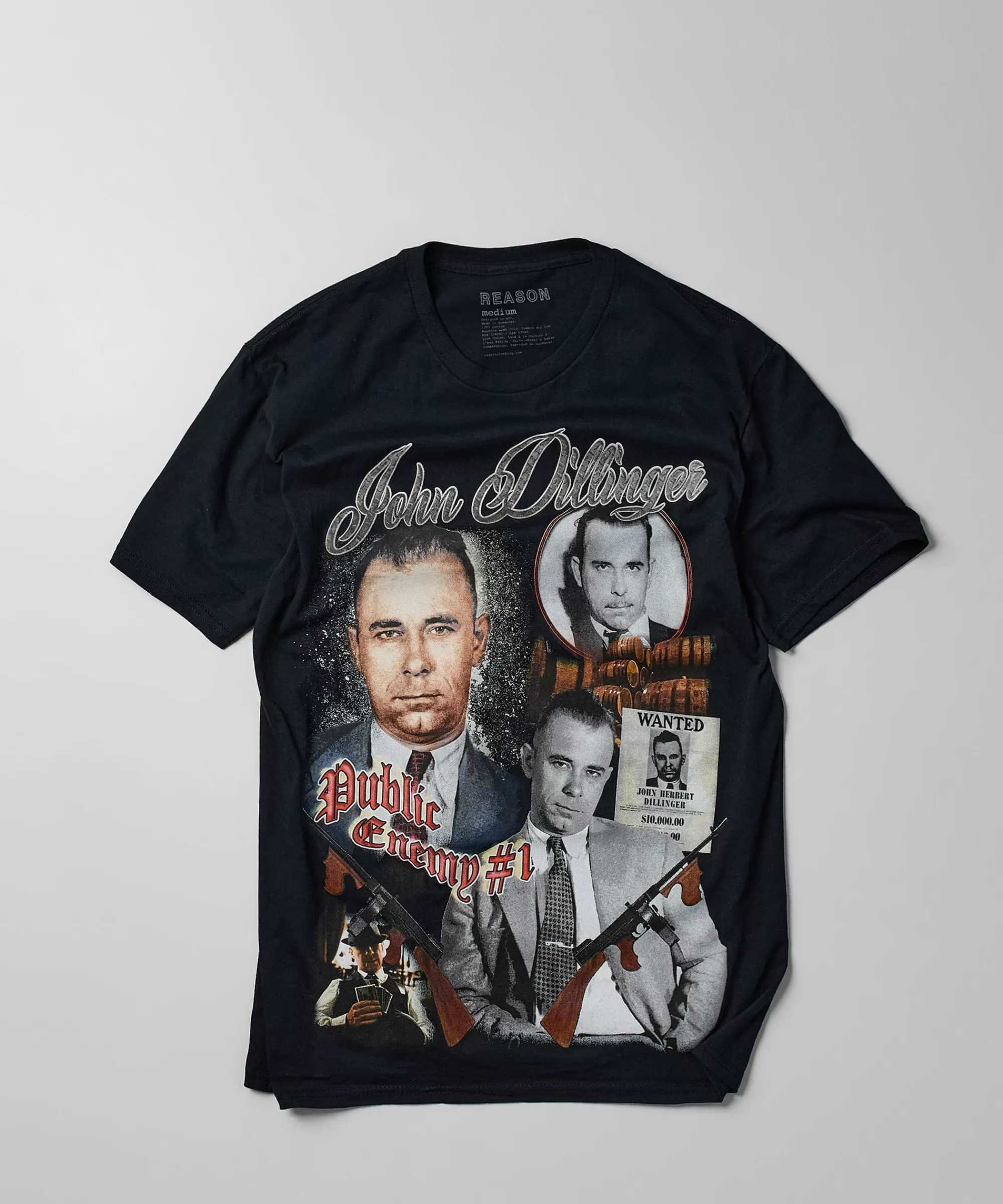Shop John Dillinger Vintage Short Sleeve Tee - Black Graphic Tees