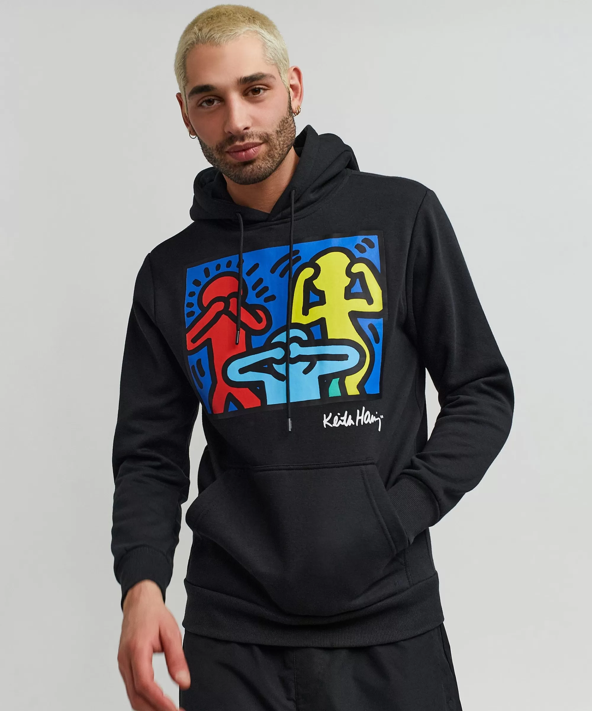 Sale Keith Haring Characters Hoodie - Black Hoodies | Hoodies