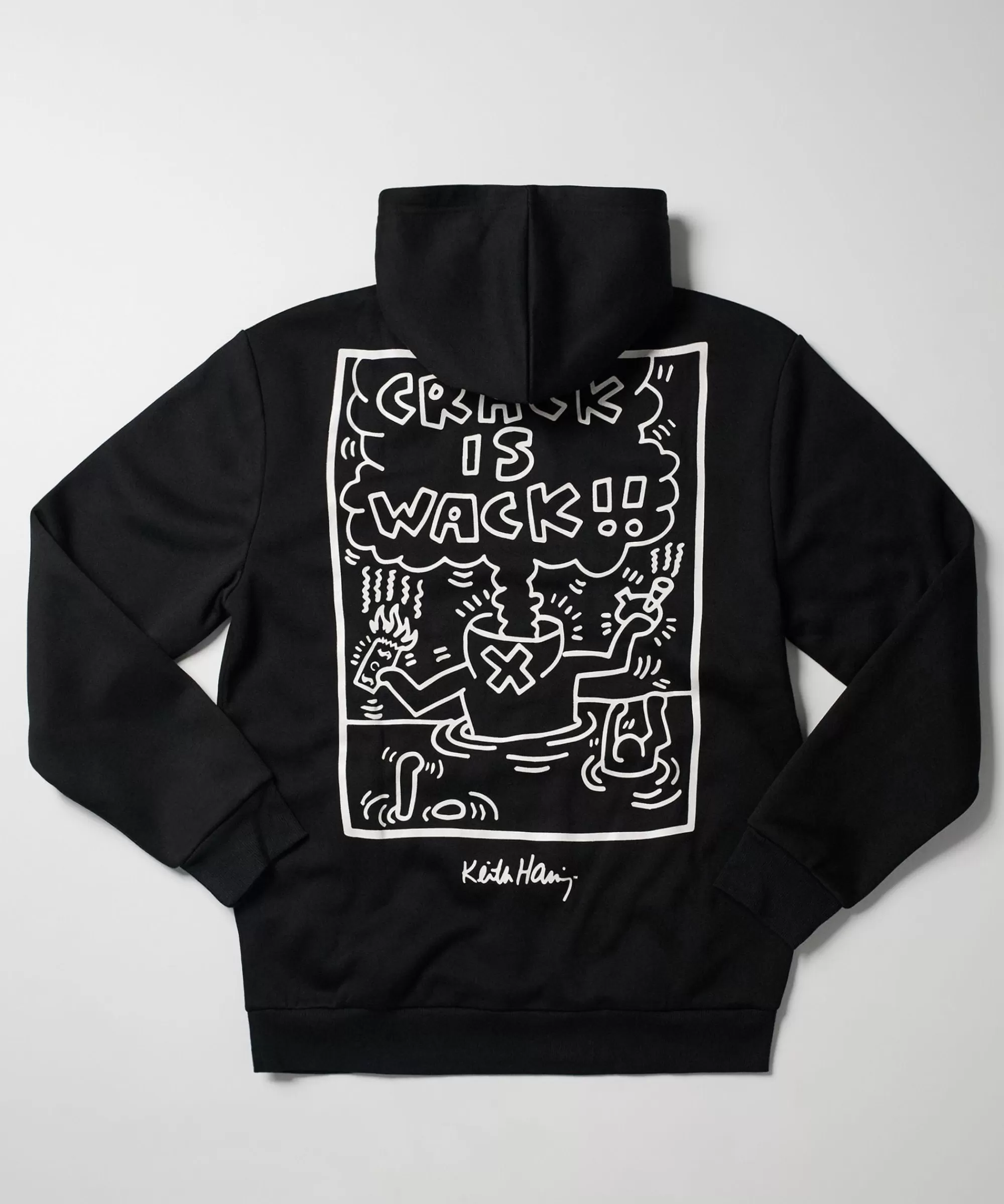 Store Keith Haring Crack Is Wack Hoodie - Black Hoodies | Hoodies