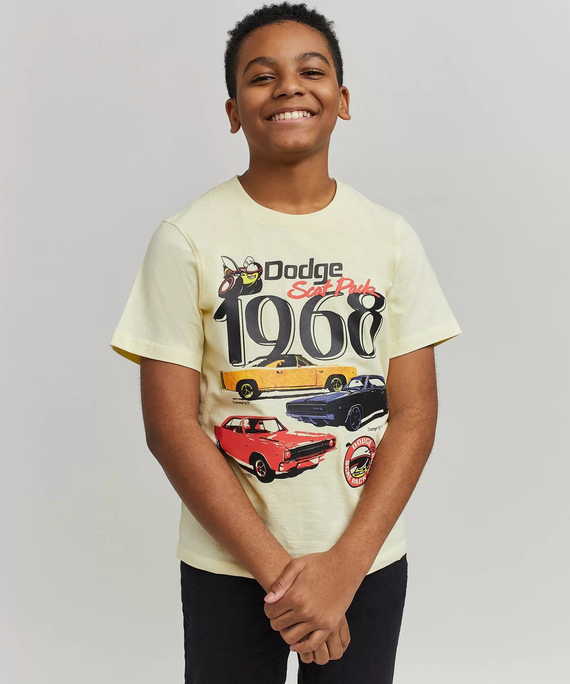 Flash Sale Kids Dodge 1968 Short Sleeve Tee - Khaki Graphic Tees