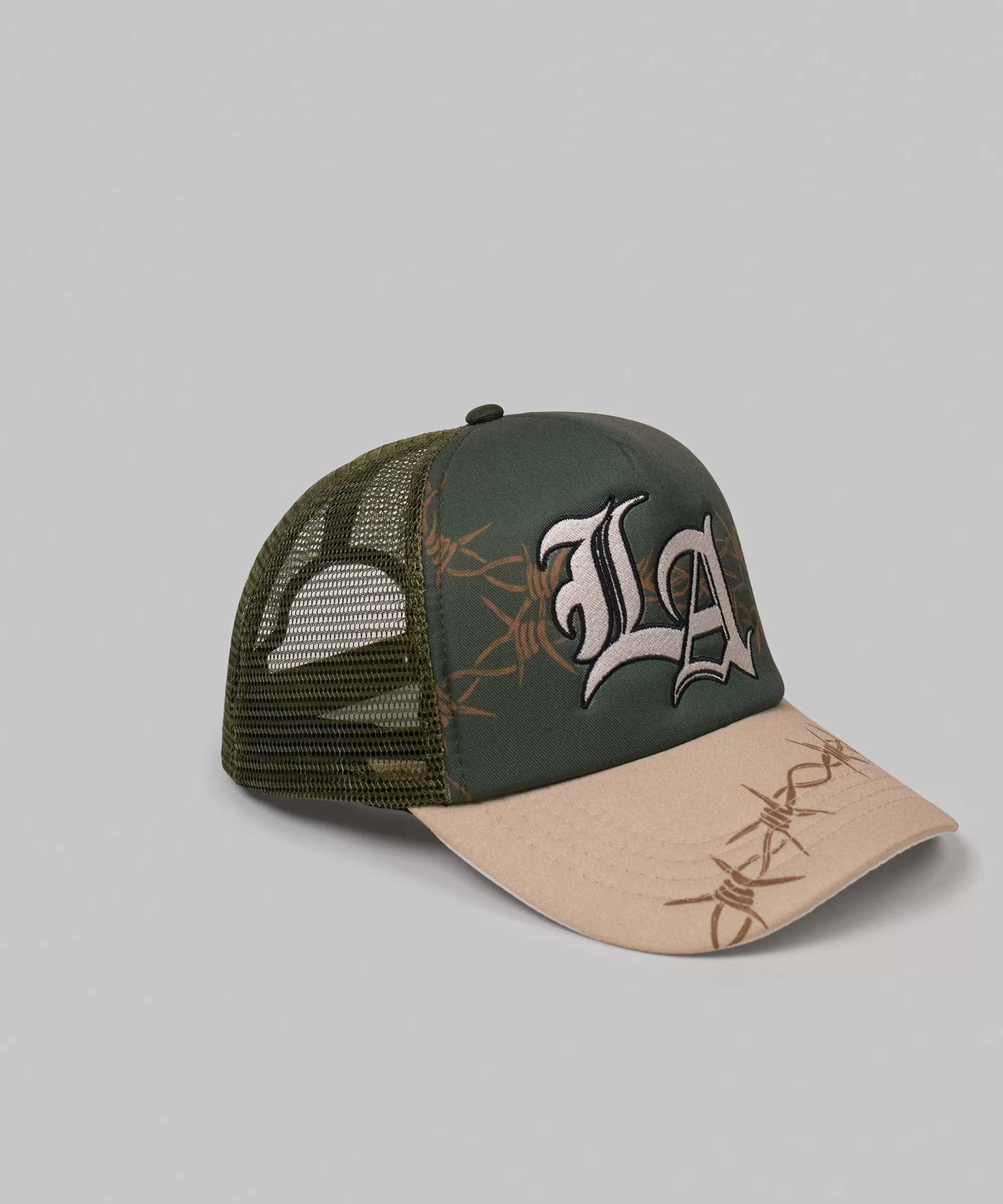 Best LA Embroidery Trucker Hat - Olive Green Hats