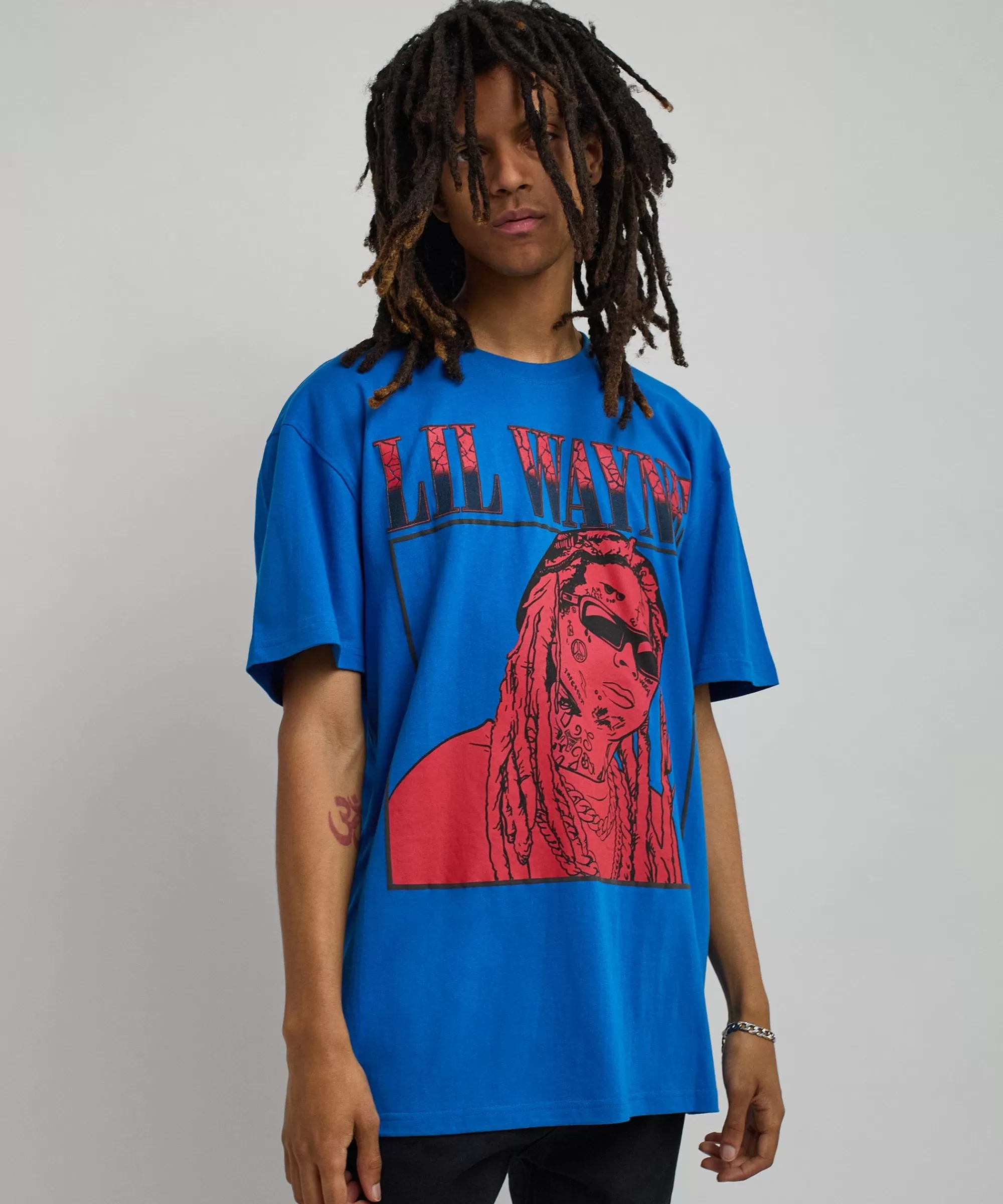 Best Lil Wayne Box Short Sleeve Tee - Blue Graphic Tees