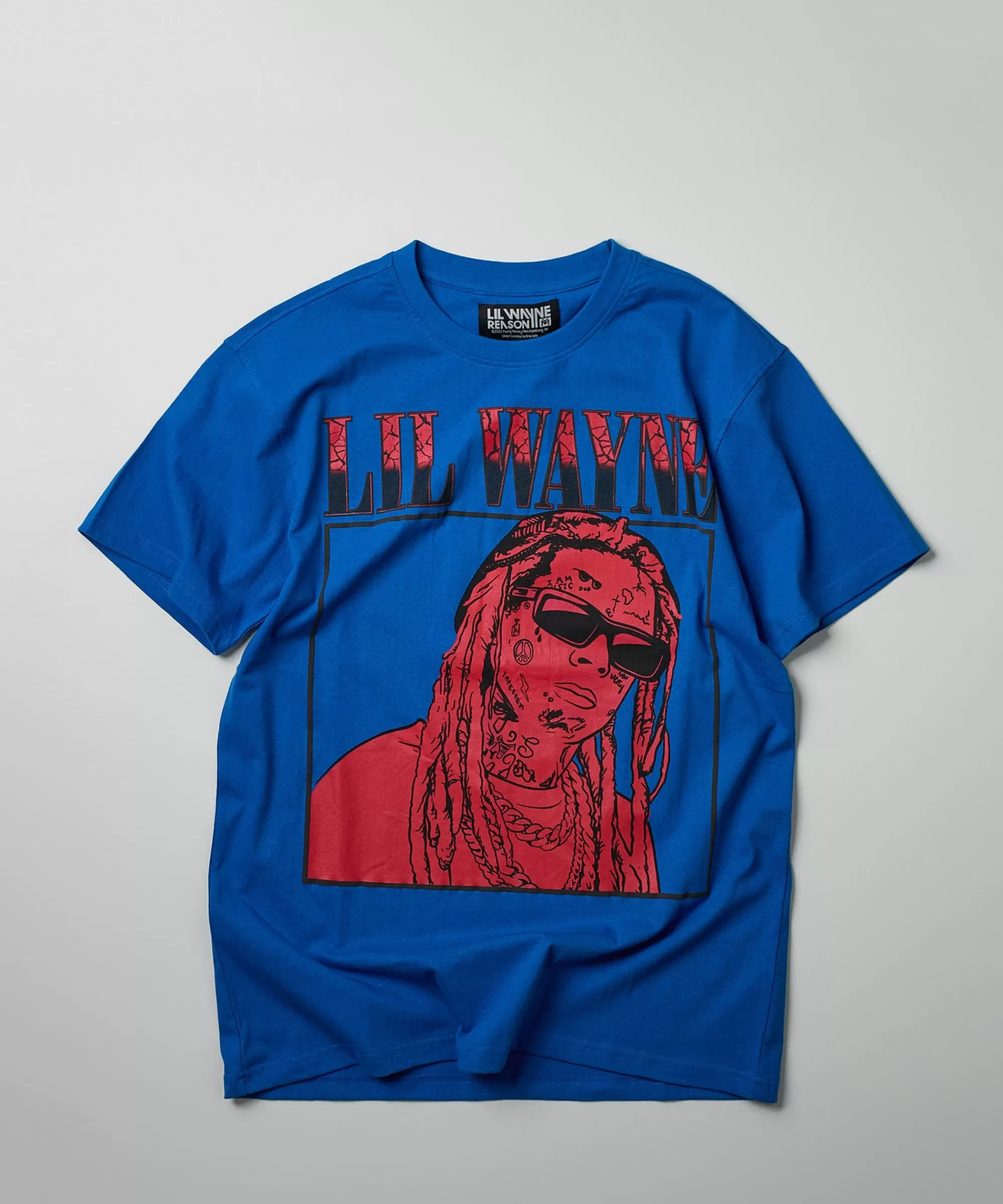 Best Lil Wayne Box Short Sleeve Tee - Blue Graphic Tees