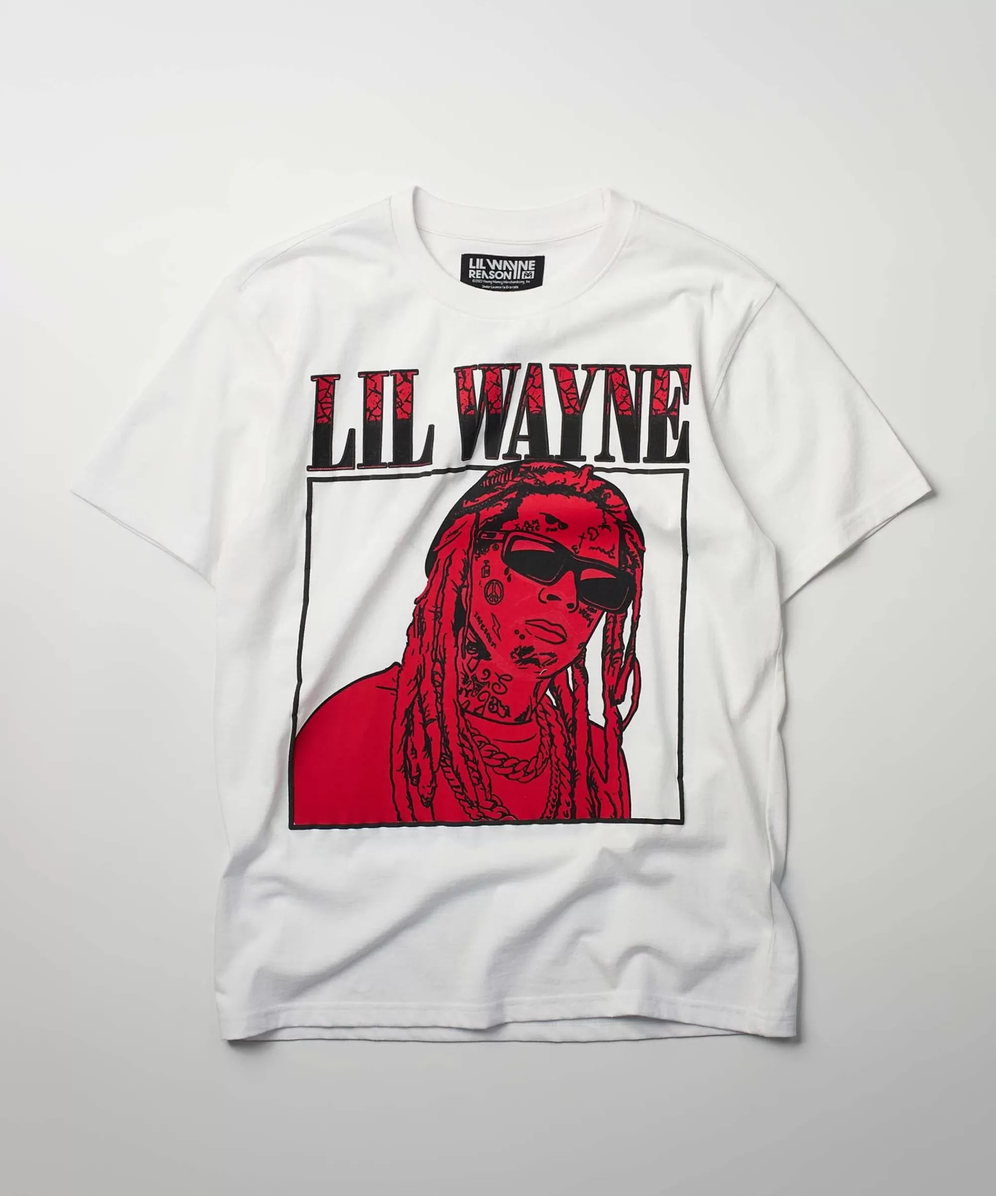 Clearance Lil Wayne Box Short Sleeve Tee - White Graphic Tees