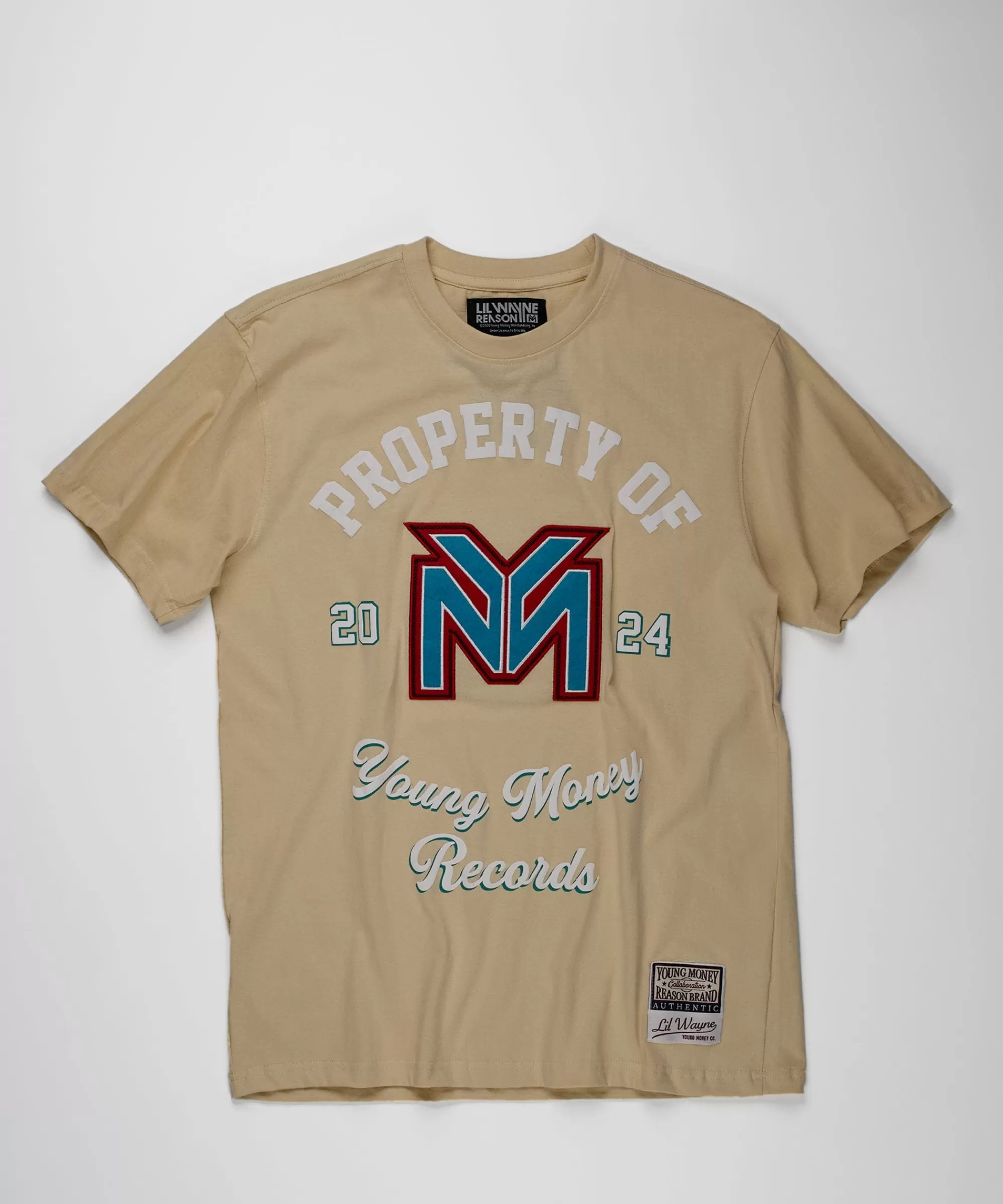 Clearance Lil Wayne Property Of Short Sleeve Tee - Khaki Graphic Tees