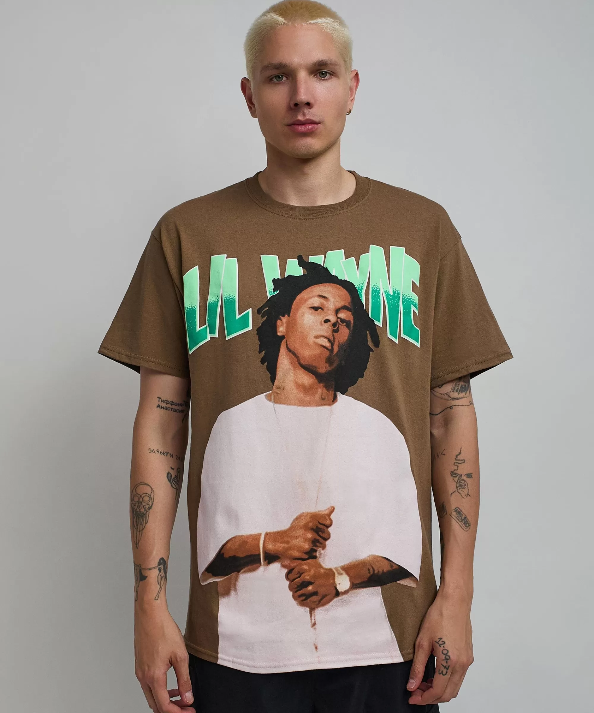 Shop Lil Wayne Tha Carter Short Sleeve Tee - Brown Graphic Tees