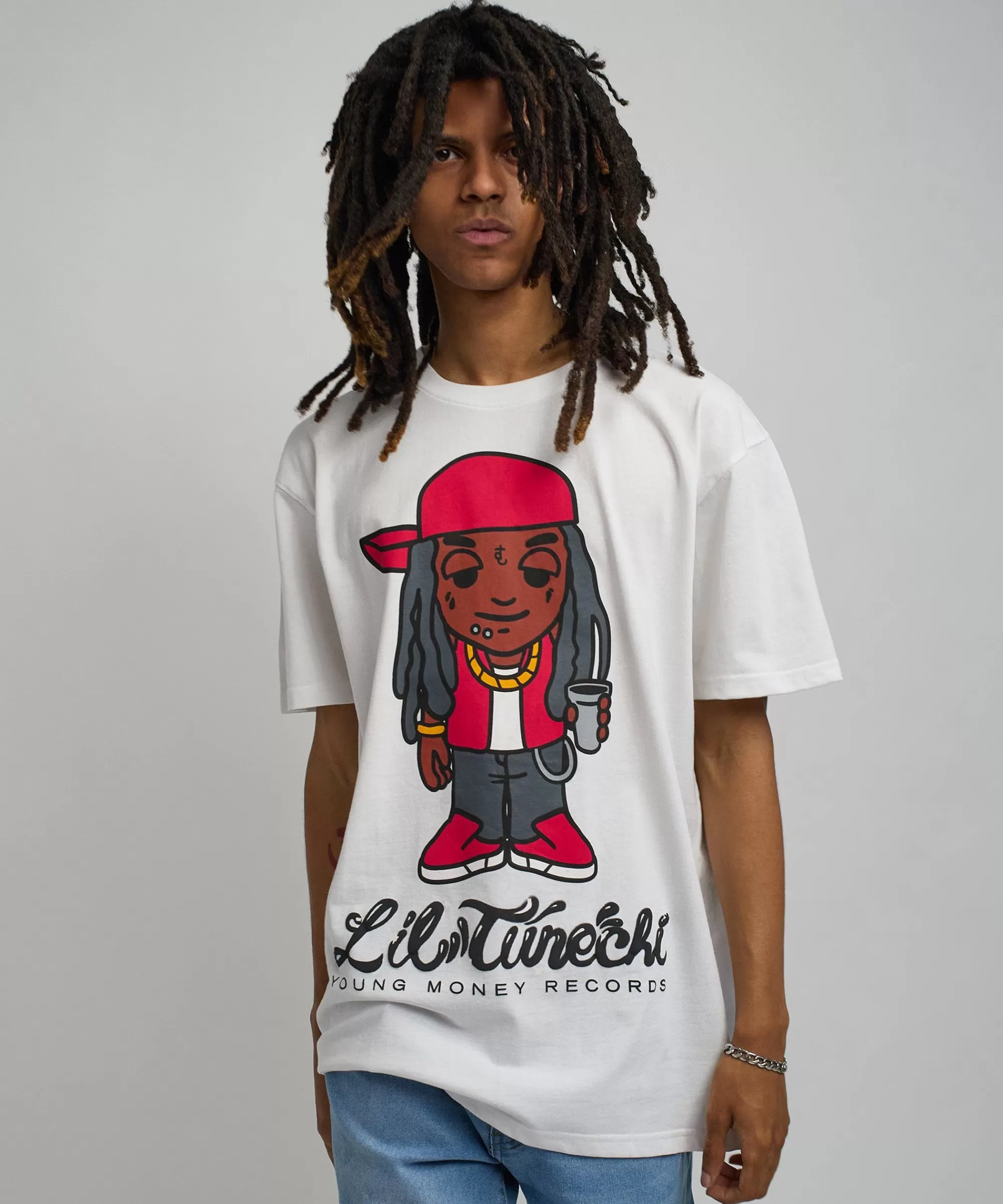 Hot Lil Wayne Tunechi Short Sleeve Tee - White Graphic Tees