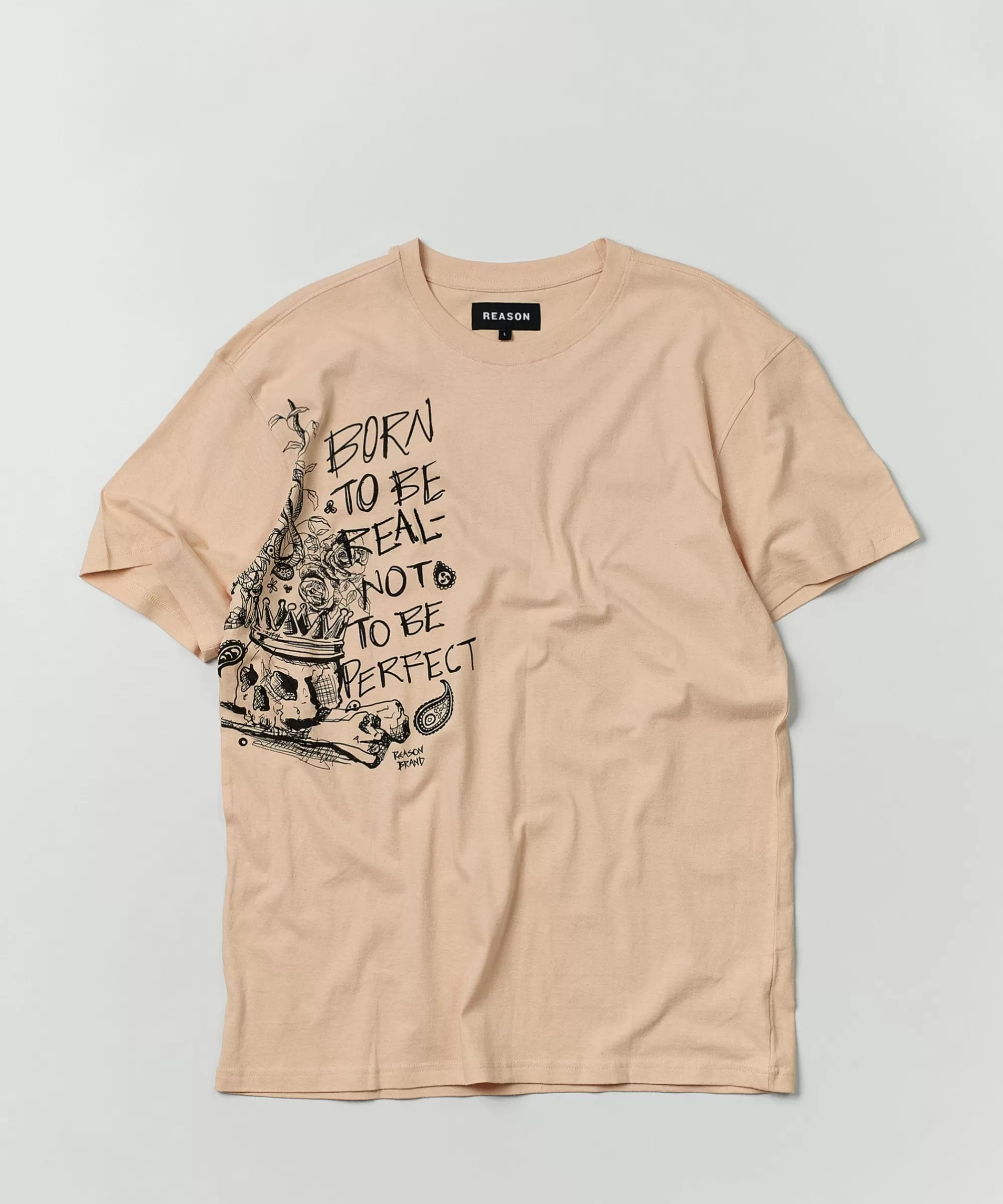 Online Luca Graphic Print Embroidery Short Sleeve Tee - Khaki Graphic Tees