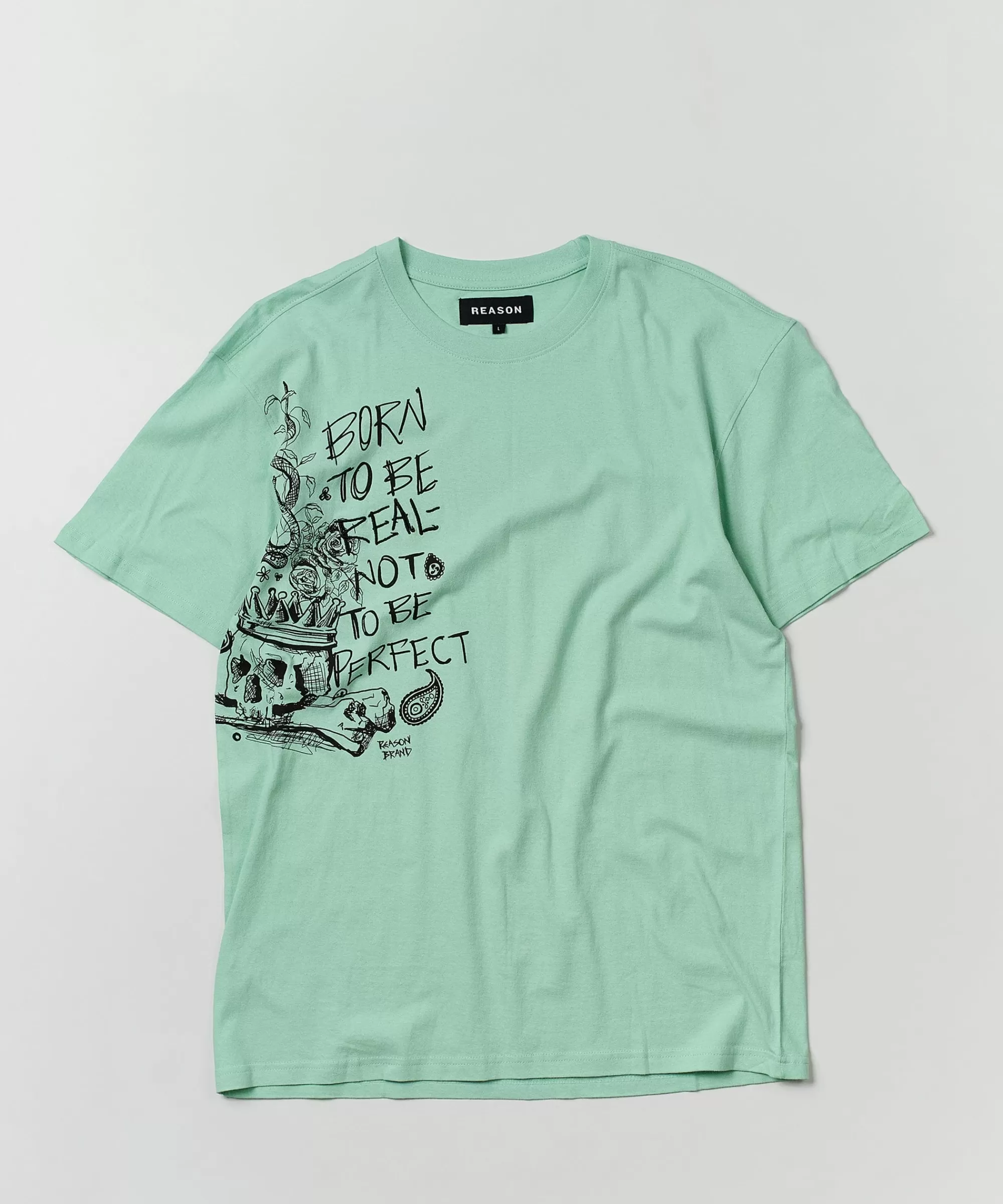 Best Sale Luca Graphic Print Embroidery Short Sleeve Tee - Olive Green Graphic Tees