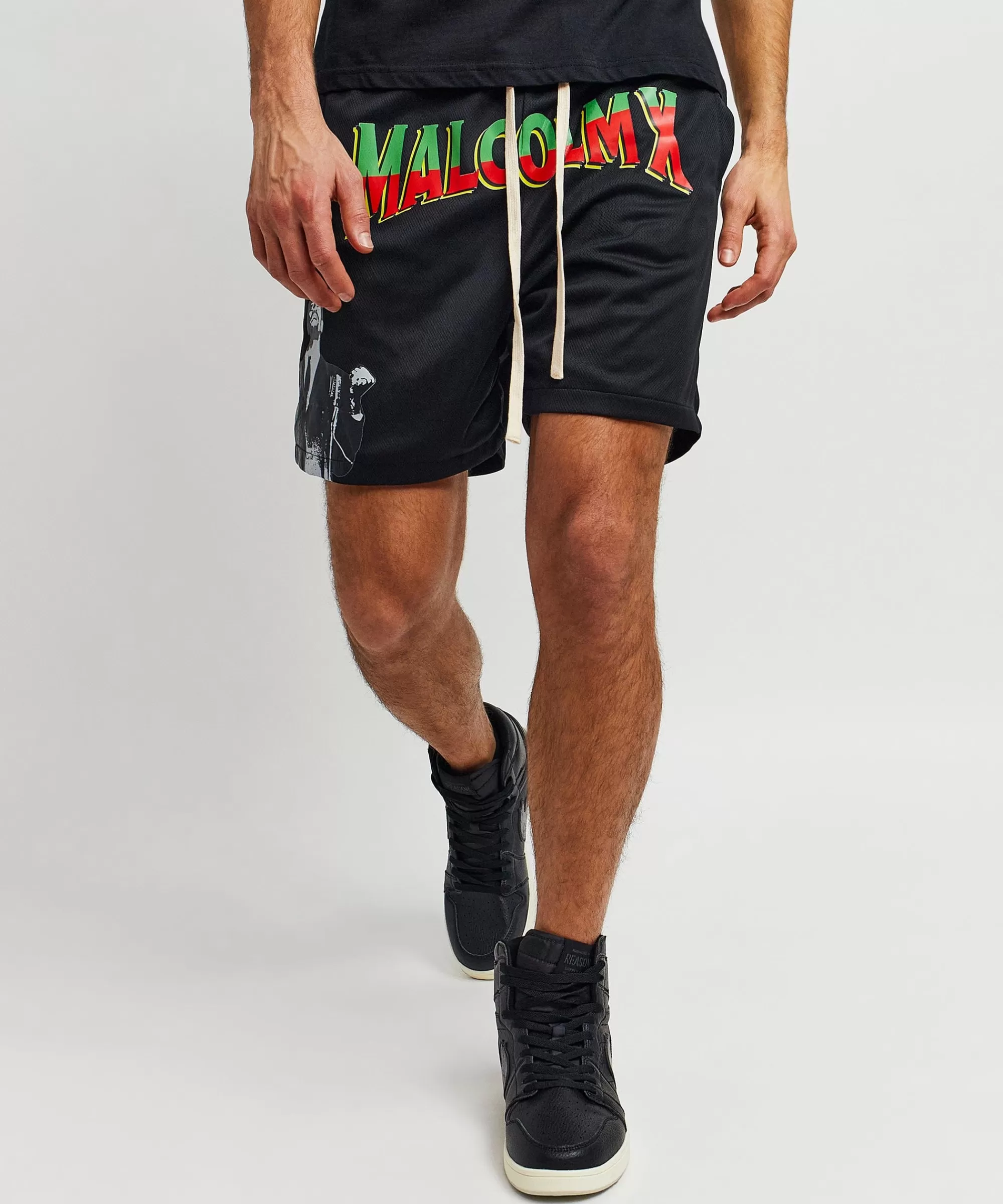 Flash Sale Malcolm X Retro Mesh Shorts - Black Shop All Bottoms | Shorts