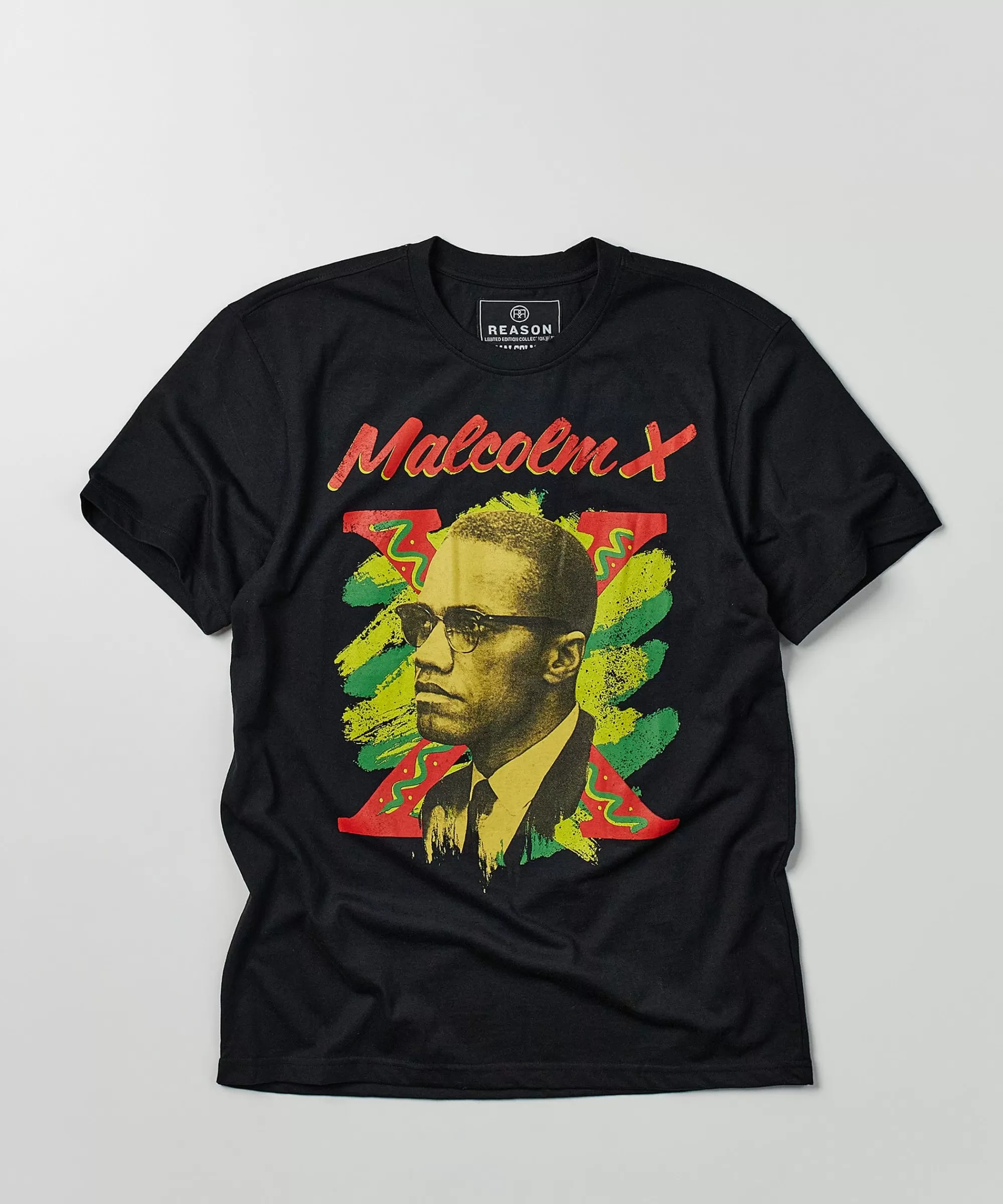 Cheap Malcolm X Vintage Short Sleeve Tee - Black Graphic Tees