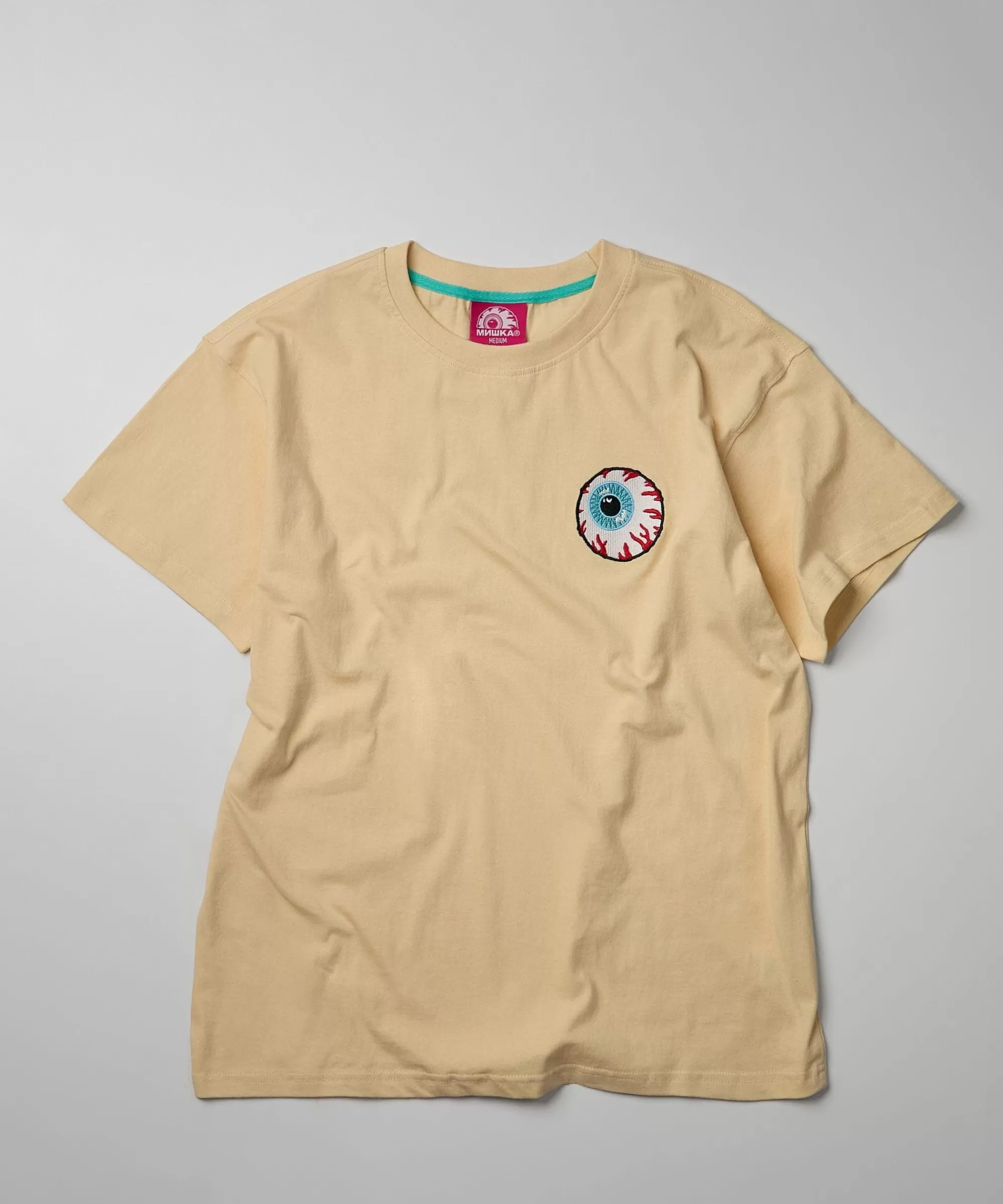 Discount Mishka Embroidered Keep Watch Short Sleeve Tee - Khaki Graphic Tees