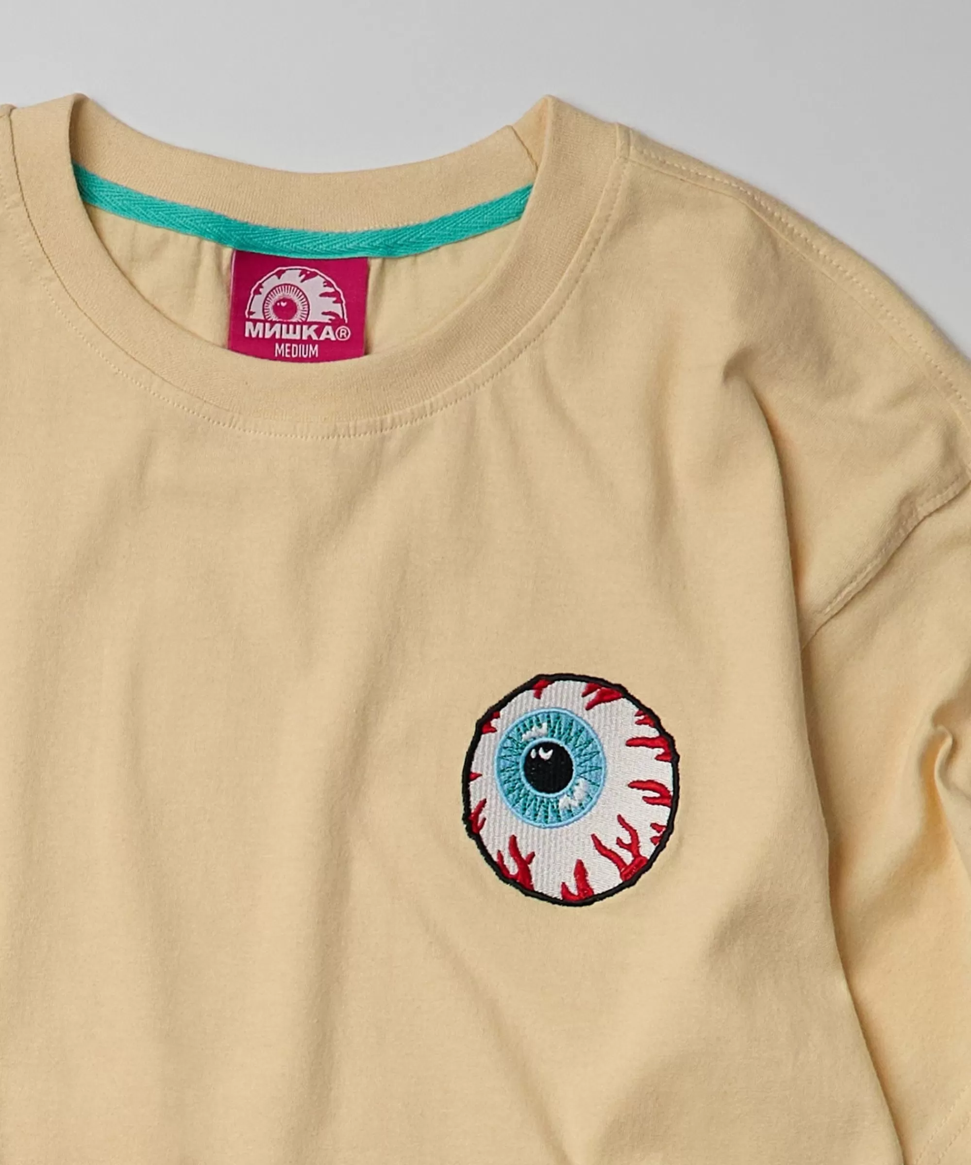 Discount Mishka Embroidered Keep Watch Short Sleeve Tee - Khaki Graphic Tees