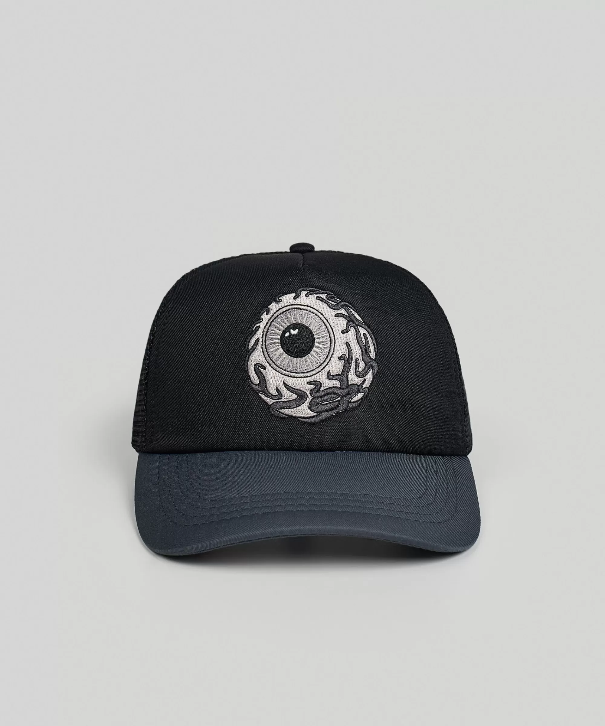 Shop Mishka Keep Watch Embroidered Trucker Hat - Black Hats