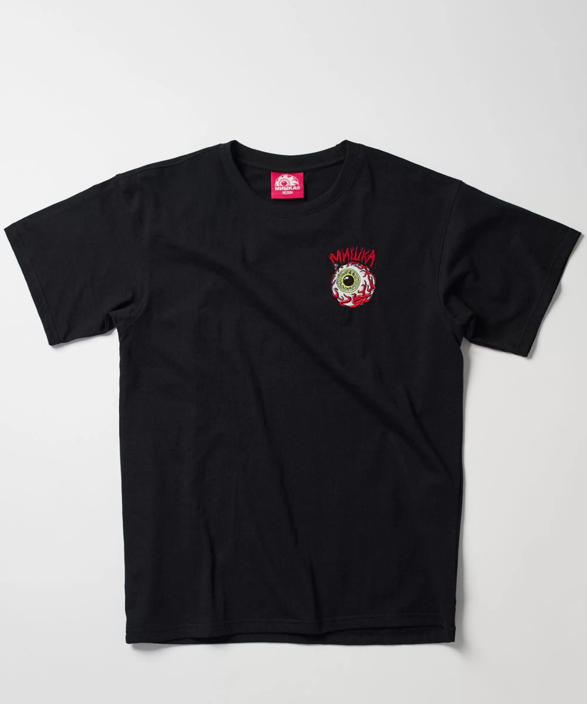 Clearance Mishka Logo Keep Watch Short Sleeve Tee - Black Graphic Tees