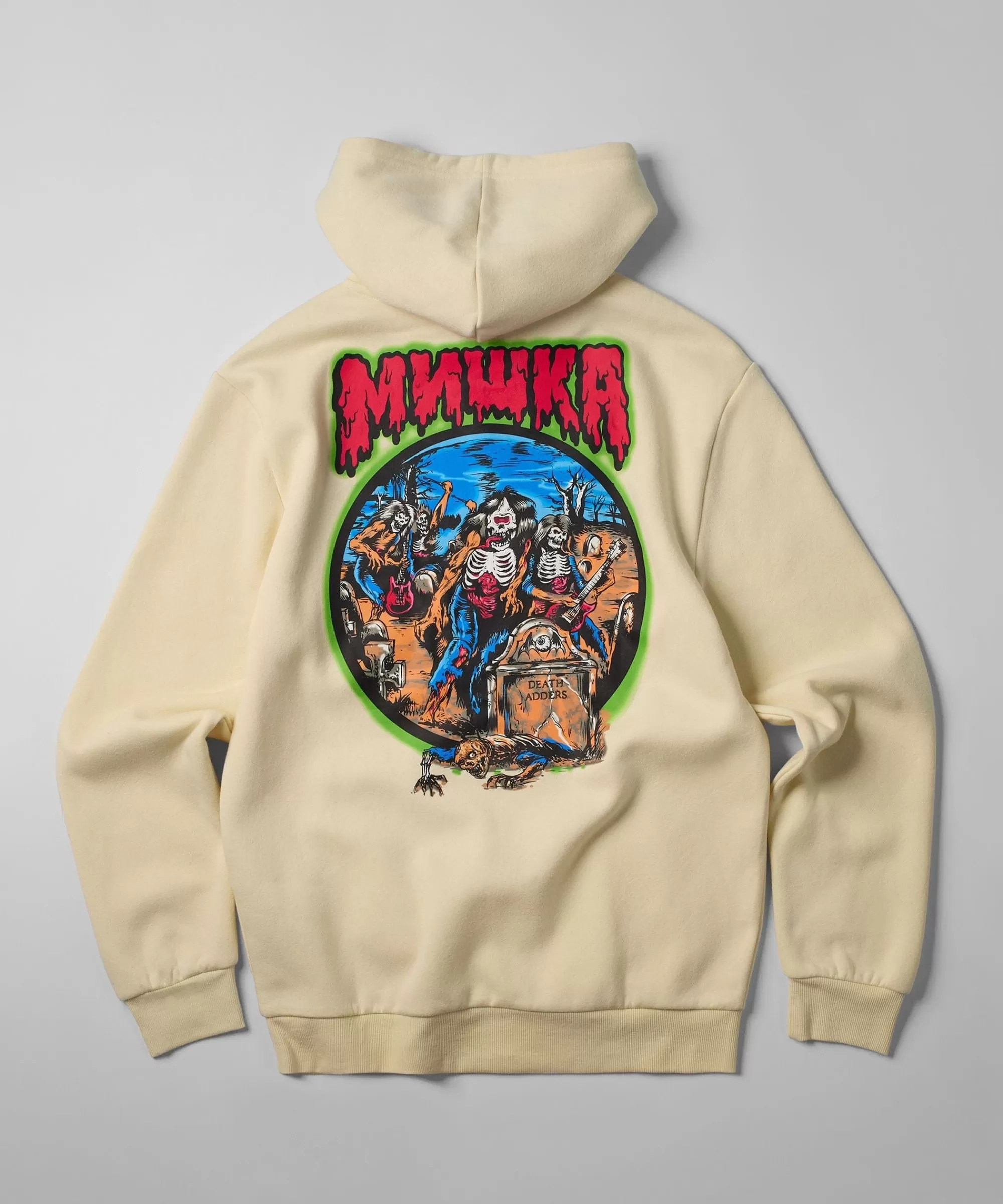 Hot Mishka Rock Embroidered Hoodie - Khaki Hoodies | Hoodies