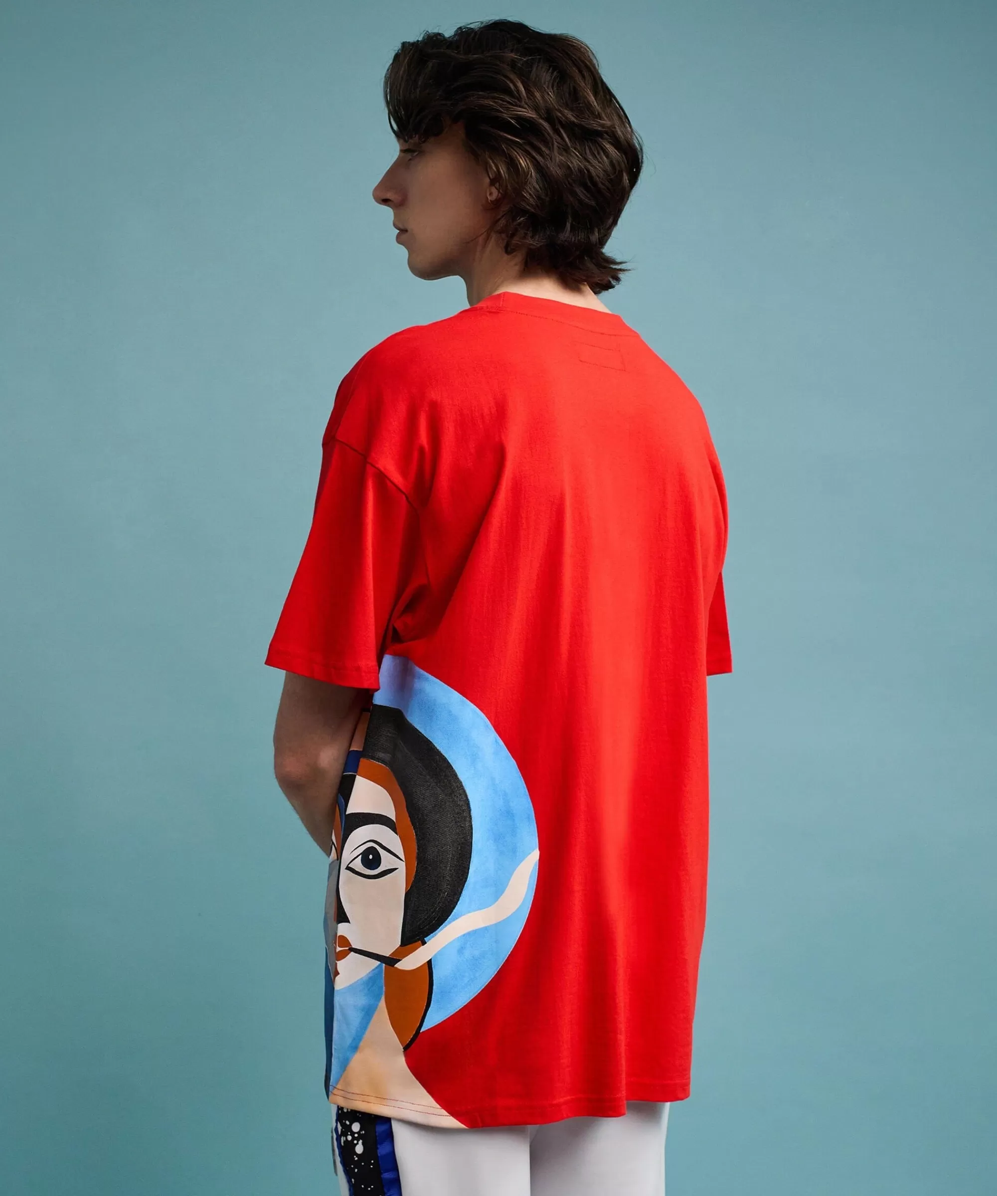 Online Modernism Short Sleeve Tee - Red Graphic Tees