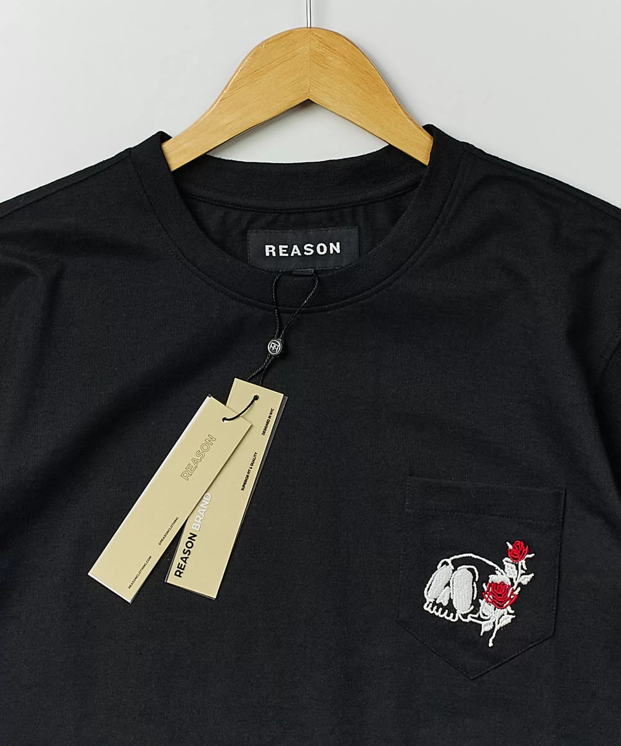 Cheap Nice Trip Short Sleeve Graphic Print Embroidered Pocket Tee - Black Graphic Tees