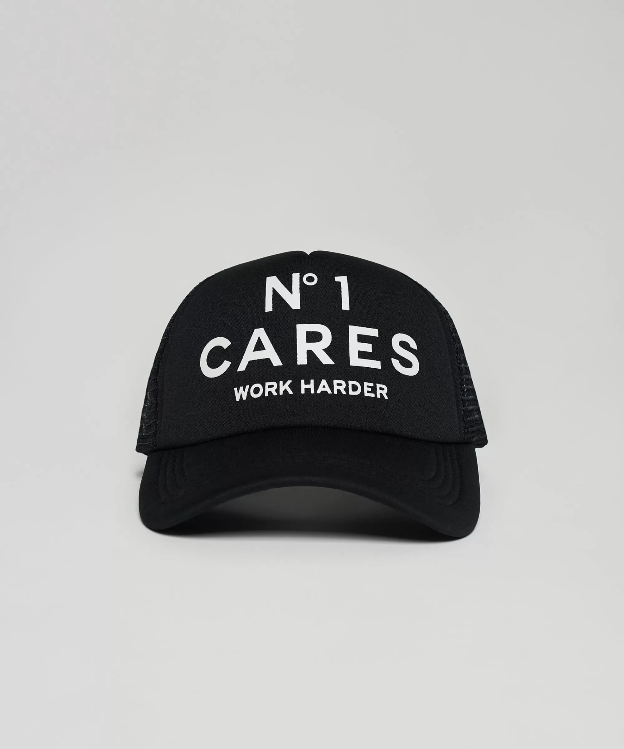 Sale No1 Cares Print Trucker Hat - Black Hats