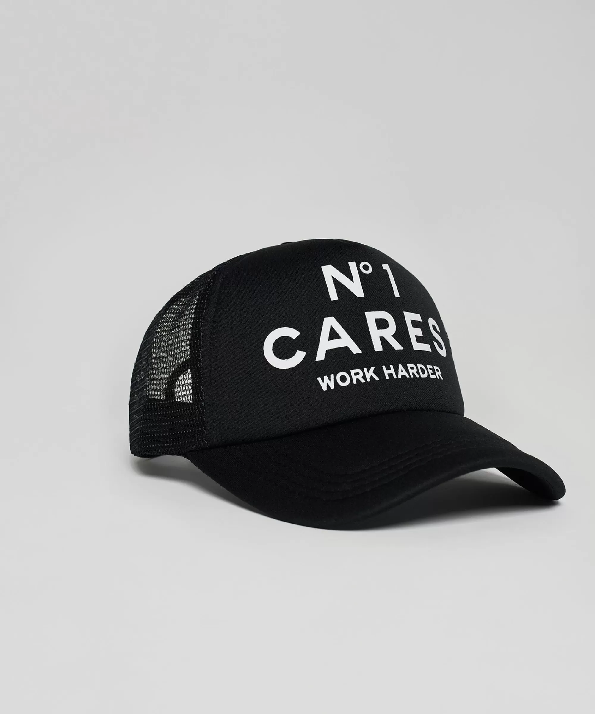 Sale No1 Cares Print Trucker Hat - Black Hats