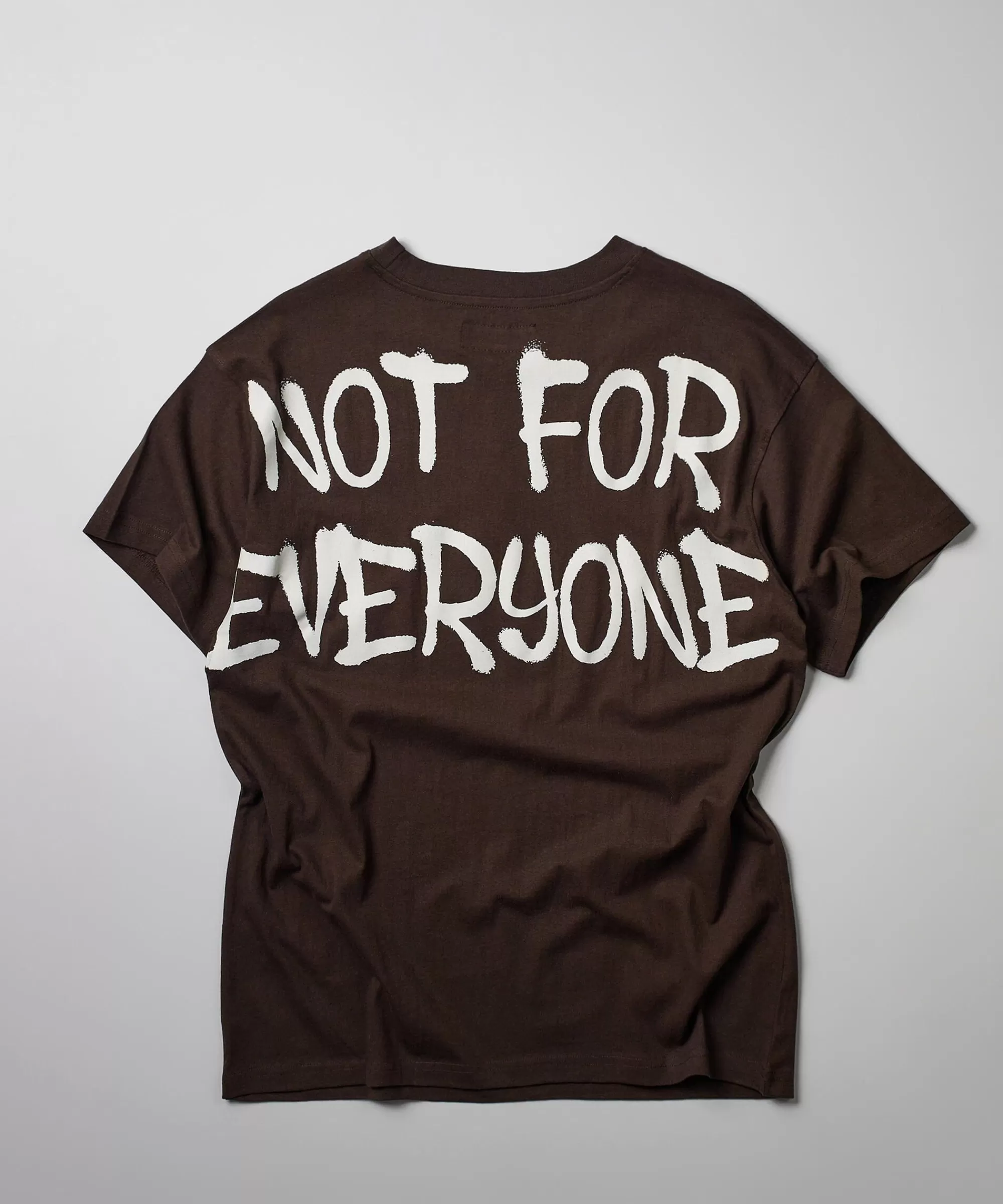 Cheap Not For Everyone Embroidered Short Sleeve Tee - Brown Graphic Tees