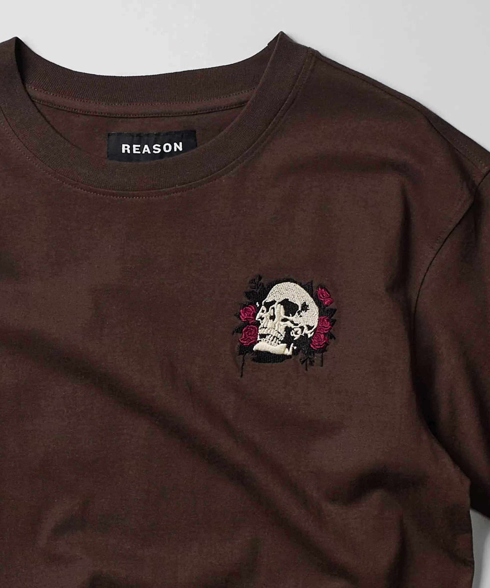 Cheap Not For Everyone Embroidered Short Sleeve Tee - Brown Graphic Tees