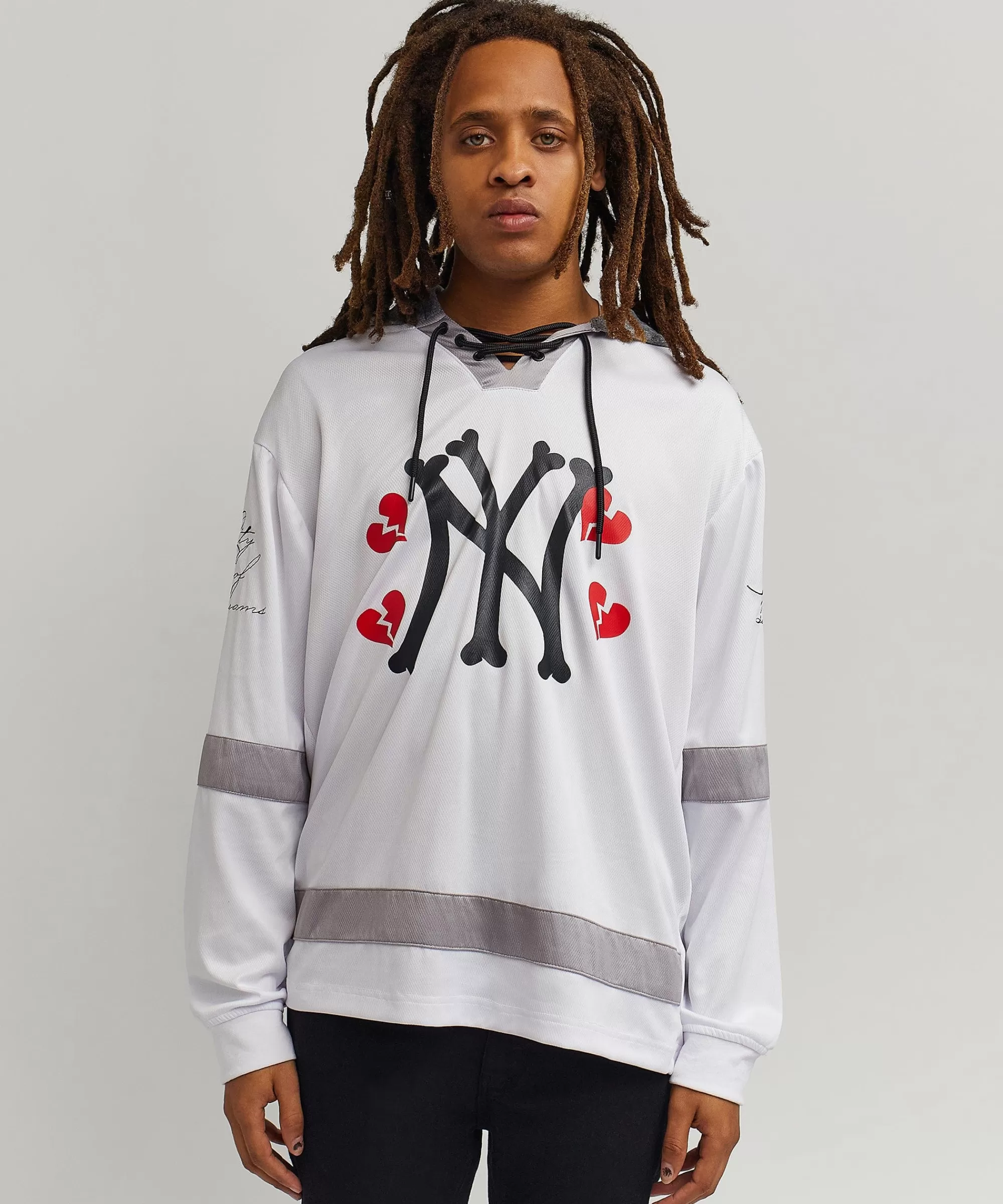 New NY Crossbone Hockey Jersey Hoodies | Hoodies