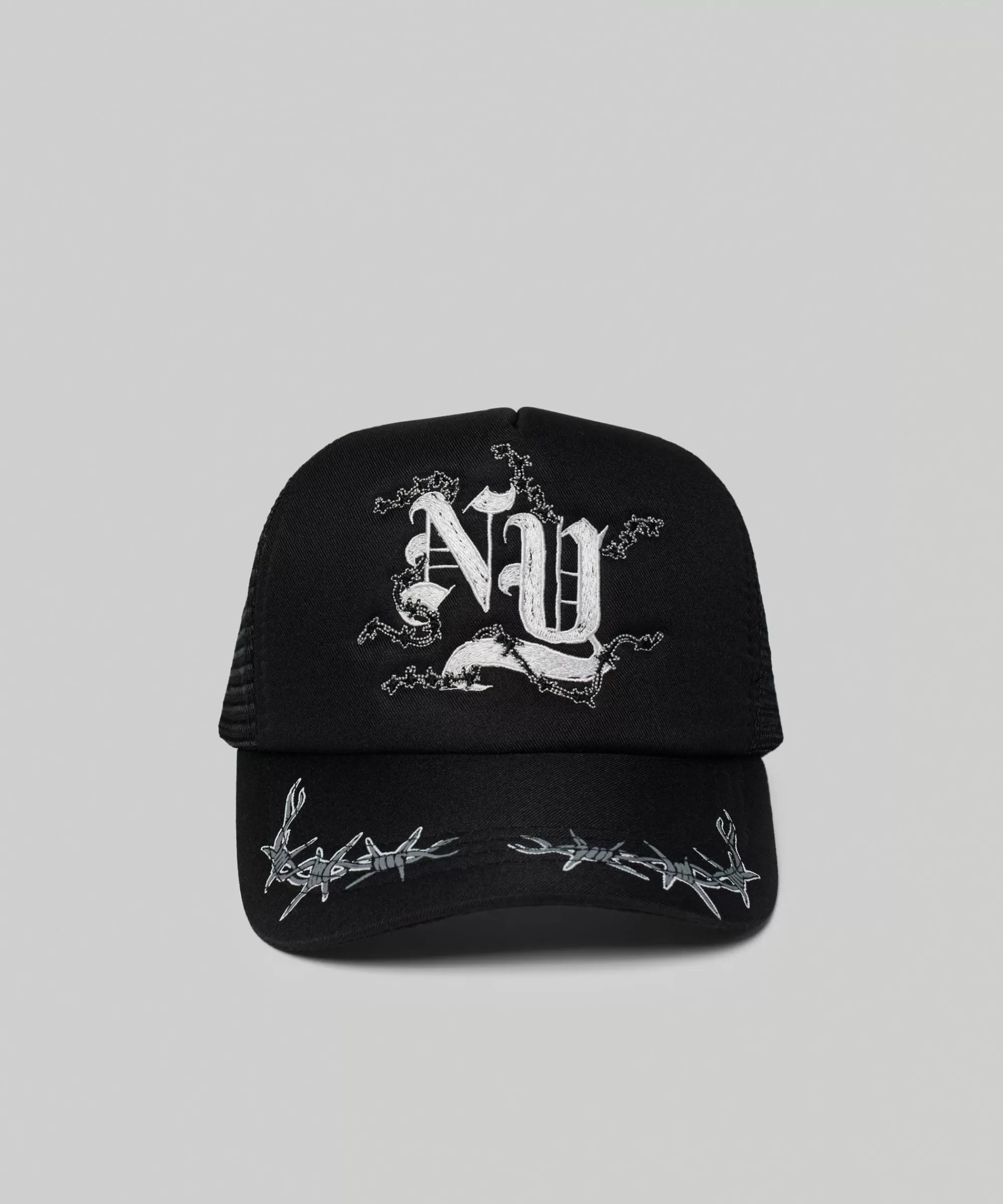 Discount NY Embroidery Trucker Hat - Black Hats