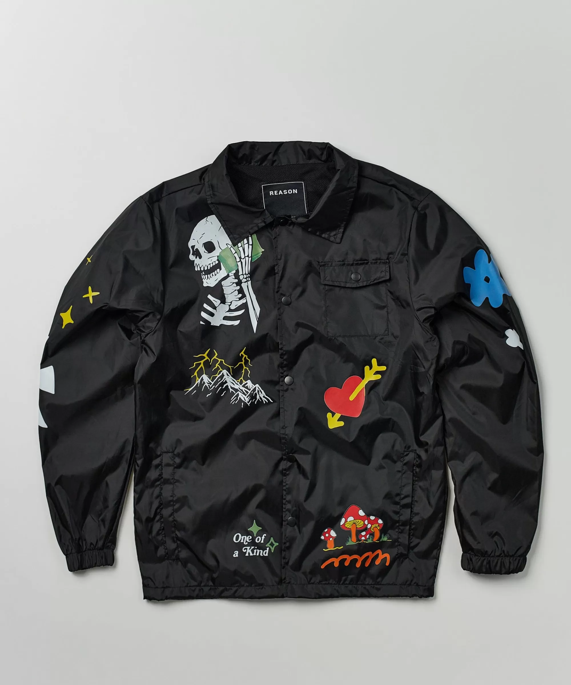 Cheap One Of A Kind Coaches Jacket - Black Lightweight Jackets