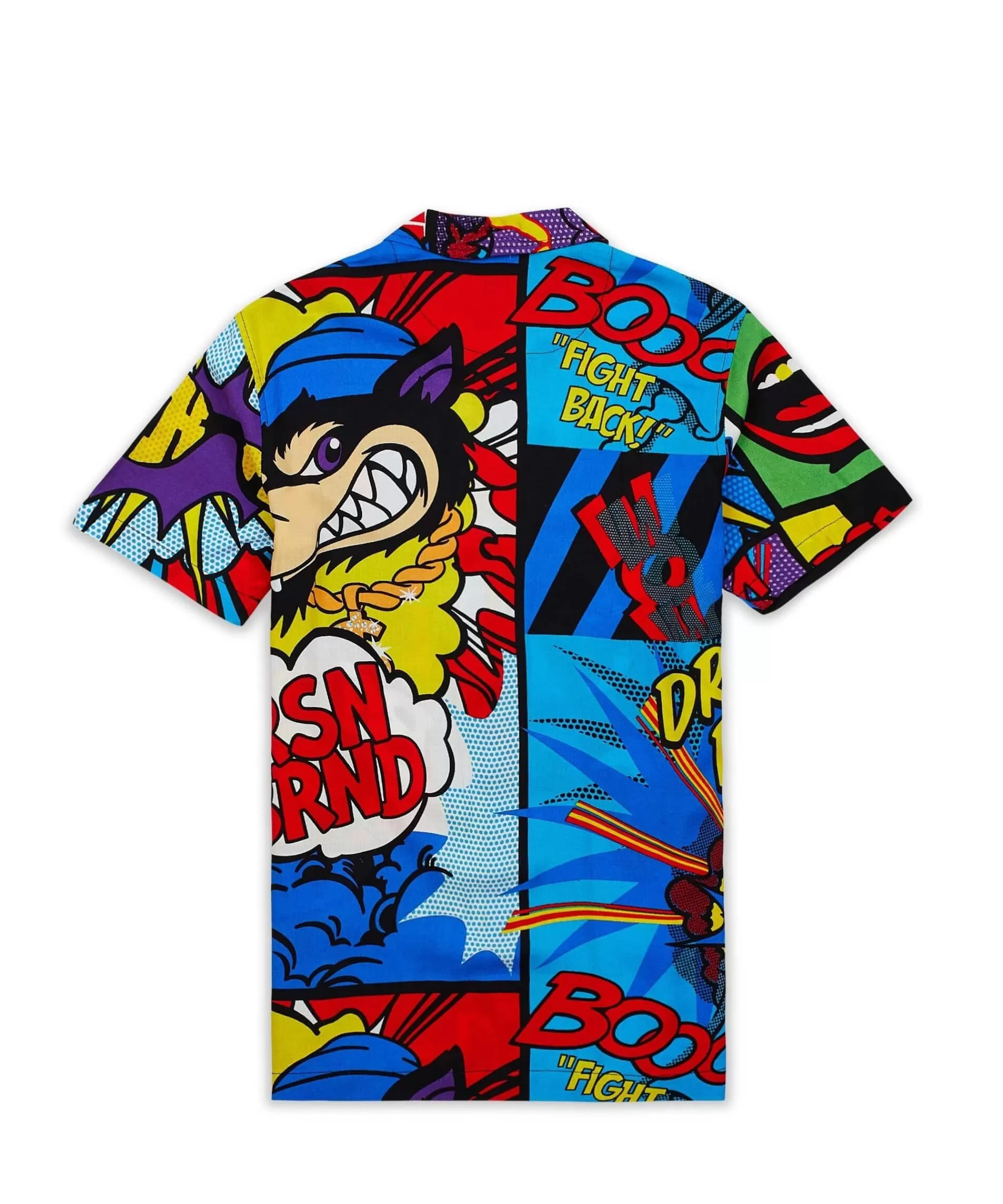 Store Plus Size Money Drip Allover Print Short Sleeve Shirt Button Downs