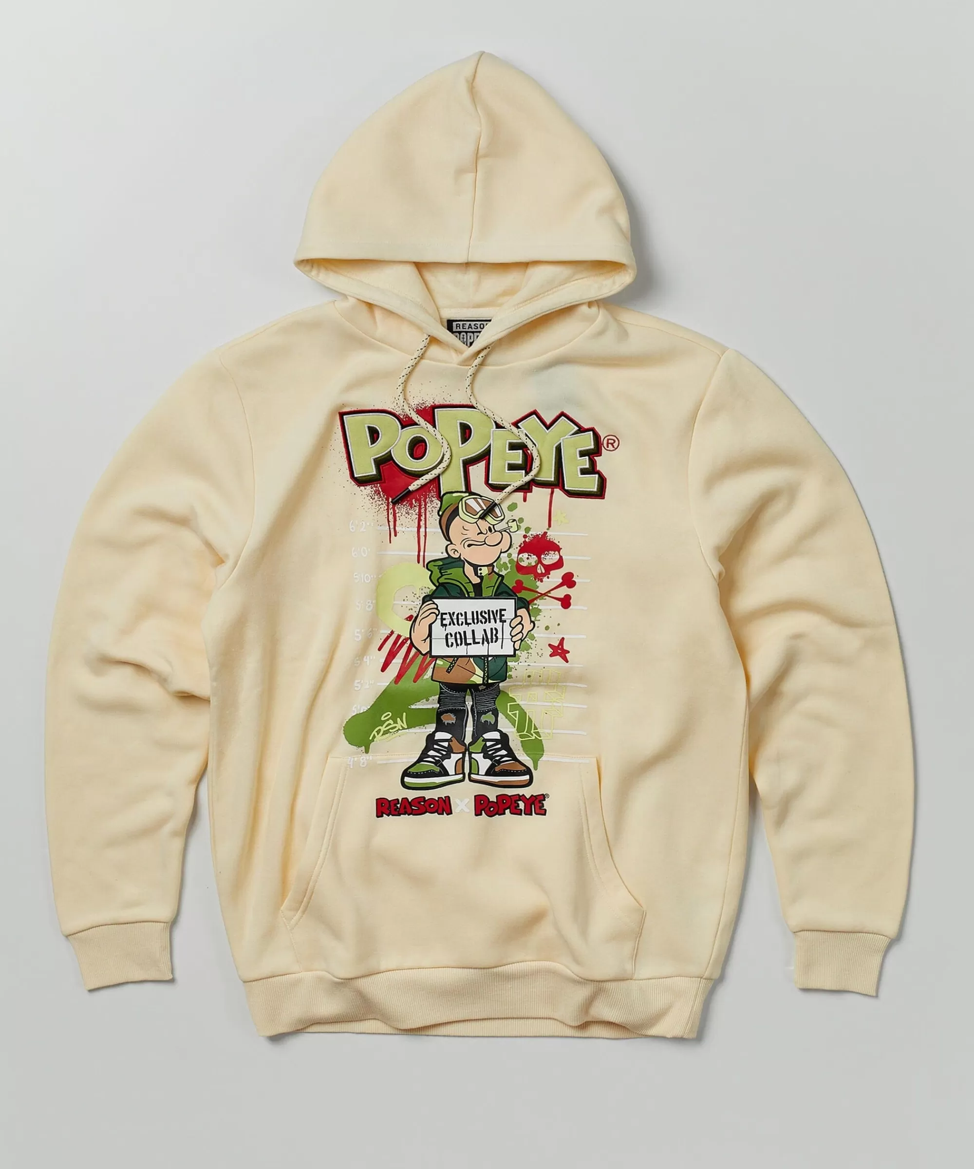 Sale Popeye Appli Print Hoodie - Tan Hoodies | Hoodies