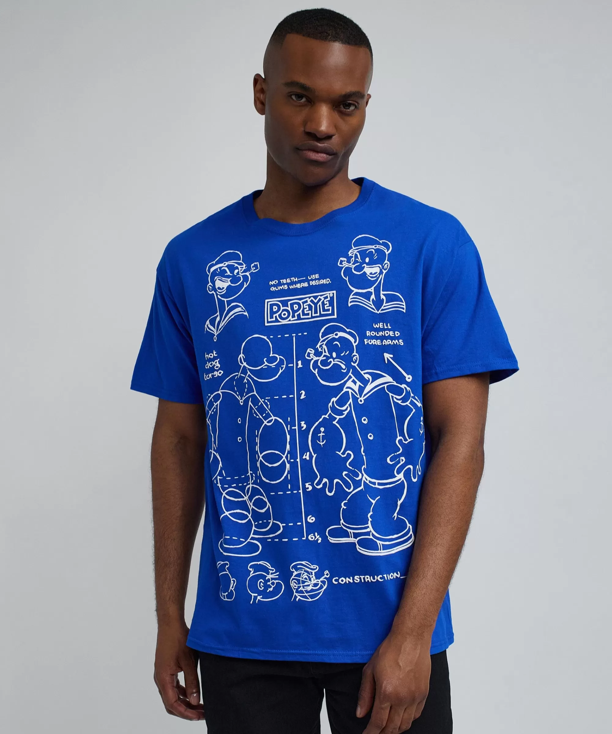 Store Popeye Short Sleeve Tee - Blue Graphic Tees