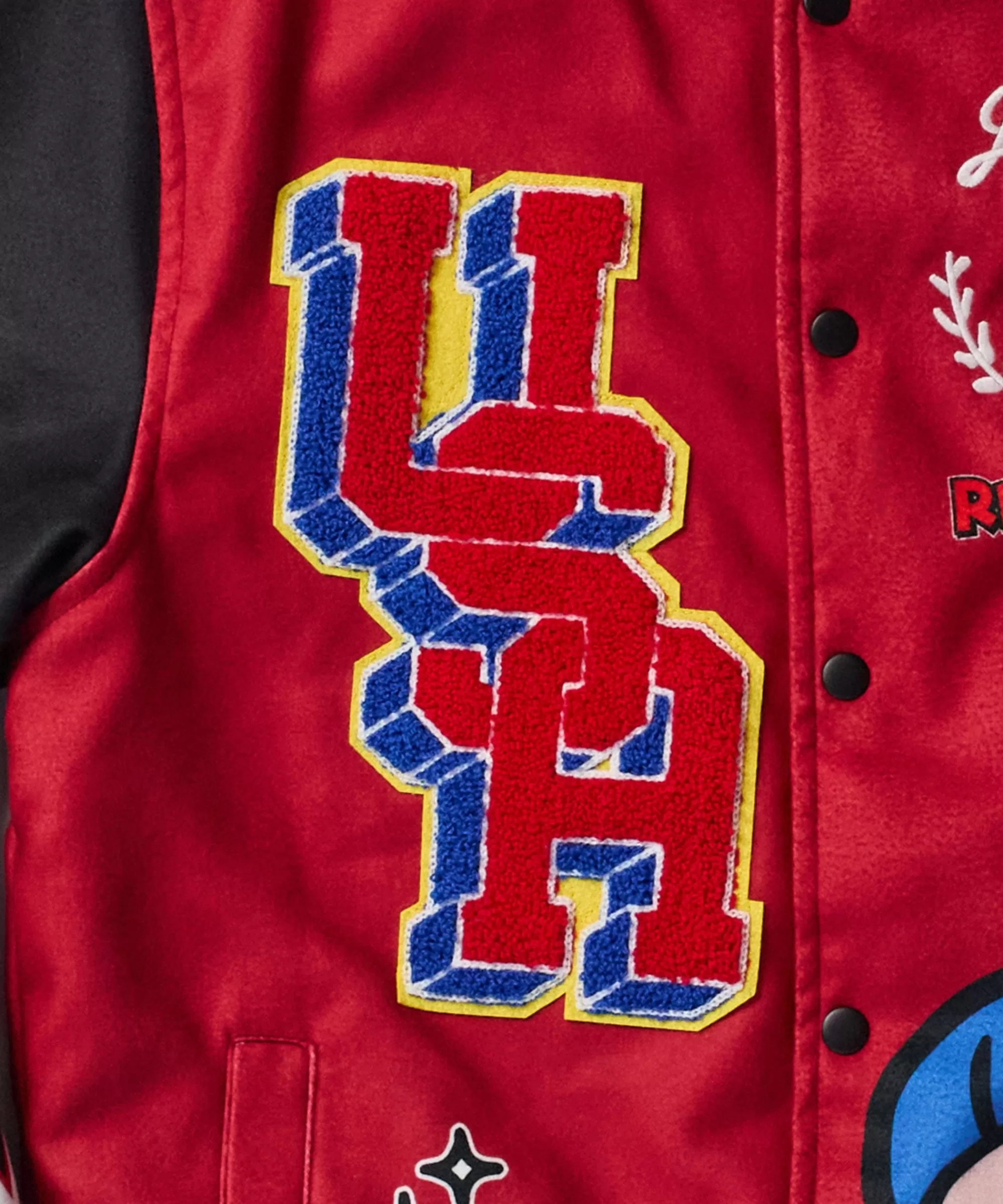 Hot Popeye USA Wool Varsity Jacket - Red Varsity Jackets