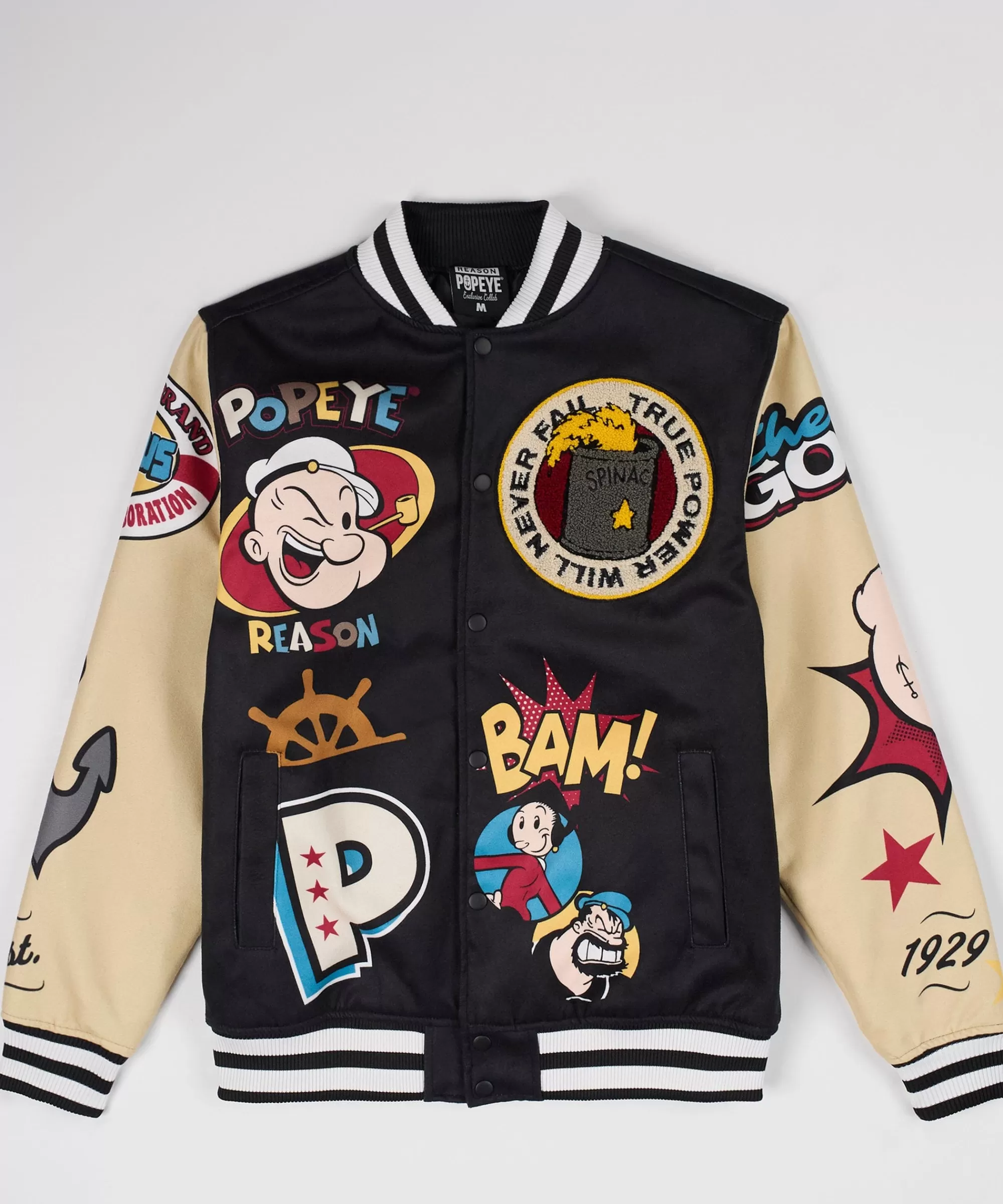 Best Popeye Varsity Jacket - Black Varsity Jackets