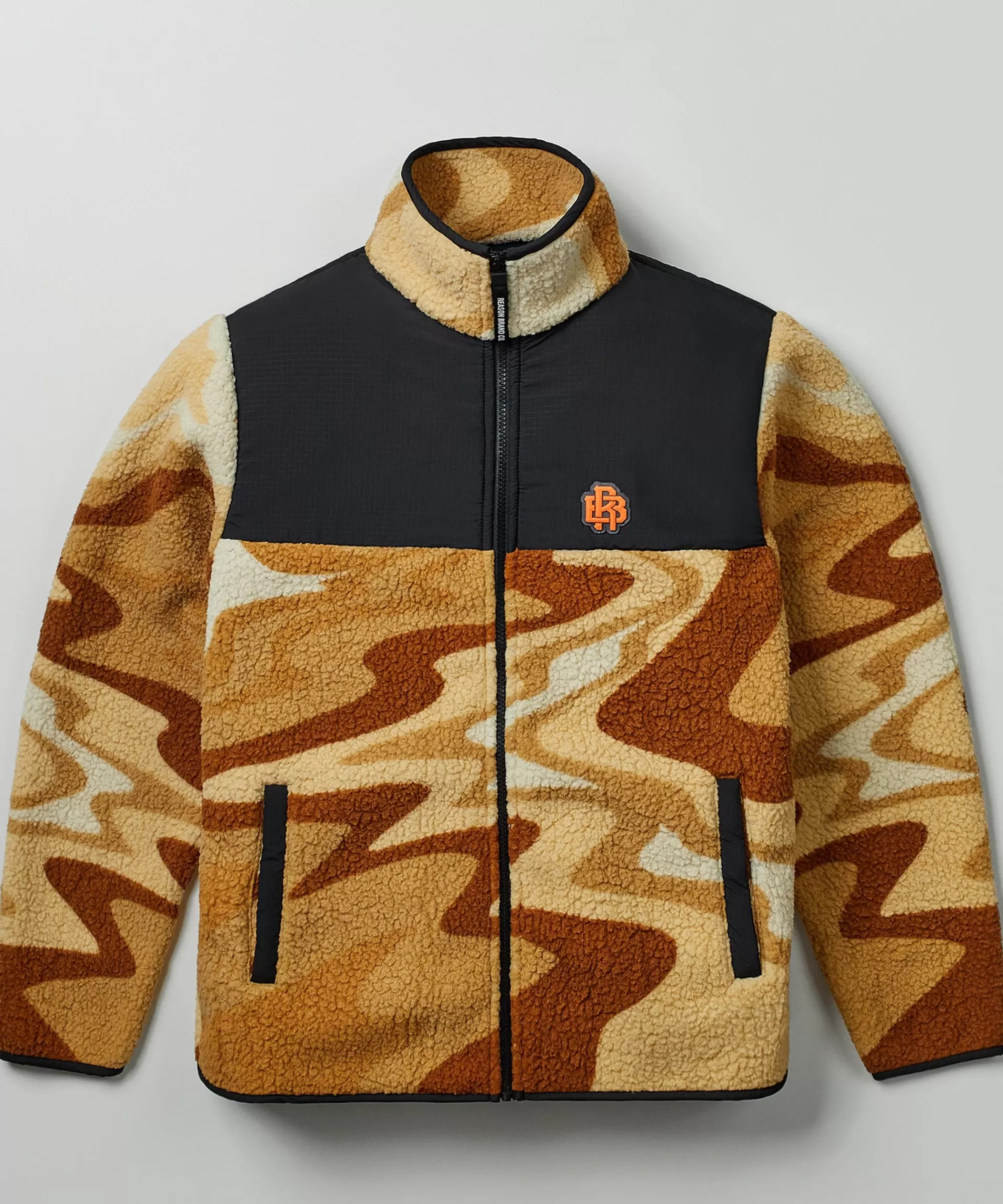 Sale RB Series Sherpa Fleece Zip Up Jacket - Sunset Sherpa