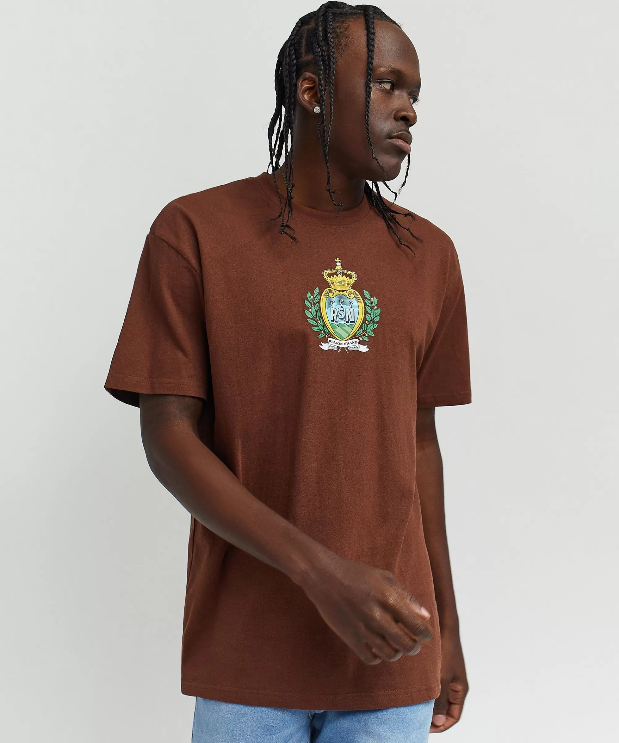 Clearance Reason Regal Short Sleeve Tee - Brown Graphic Tees