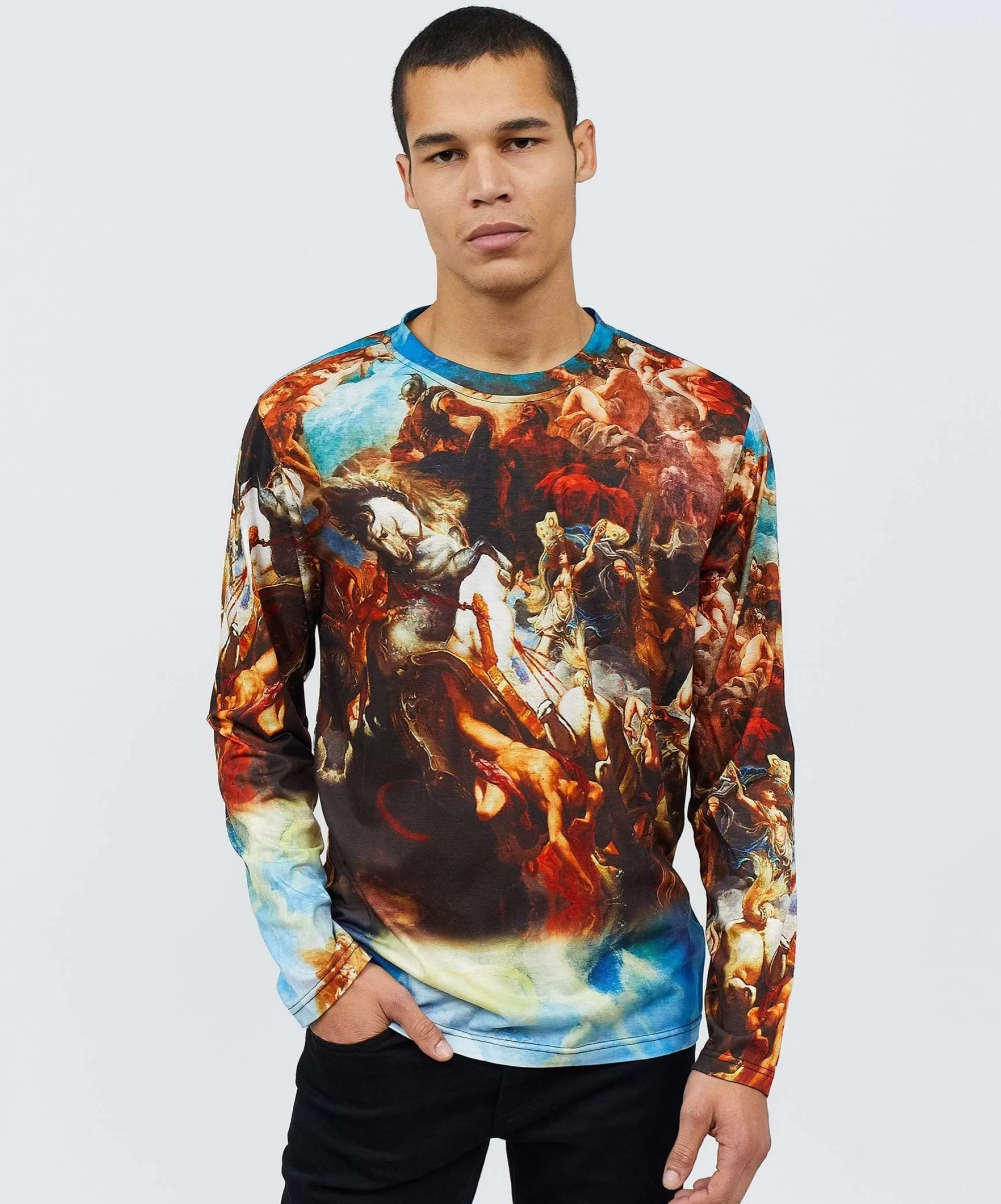 Clearance Renaissance Allover Print Long Sleeve Tee Long Sleeve Tees | Graphic Tees