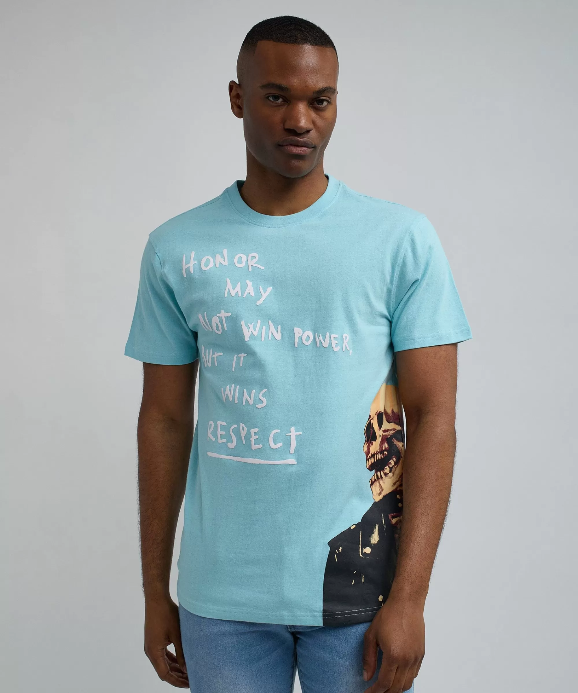 Sale Respect Oversized Short Sleeve Tee - Light Blue Oversized Tees | Graphic Tees