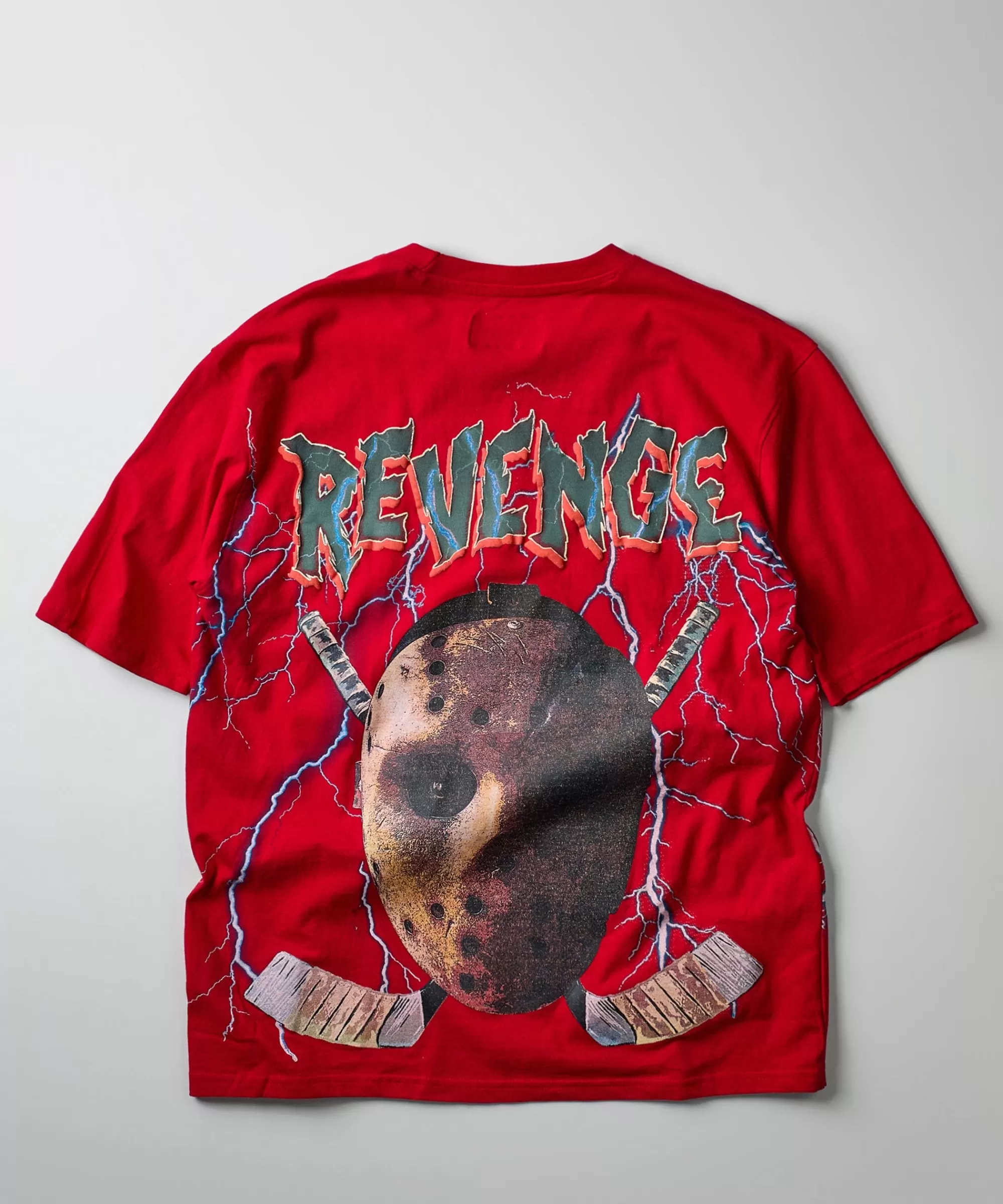 Best Sale Revenge Oversized Shorts Sleeve Tee - Red Oversized Tees | Graphic Tees