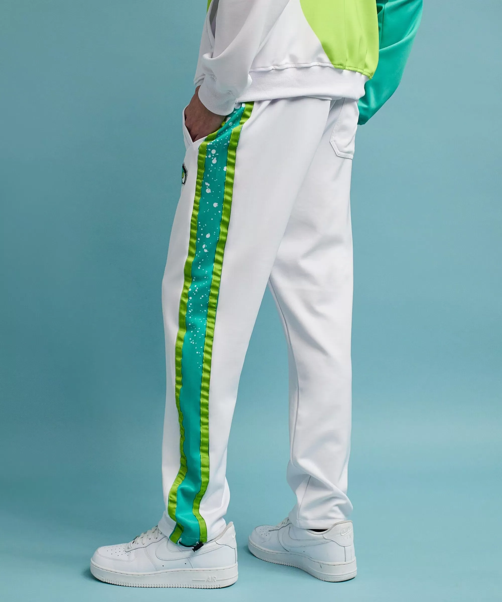 Best Roddick Track Pants - White/Neon Shop All Bottoms