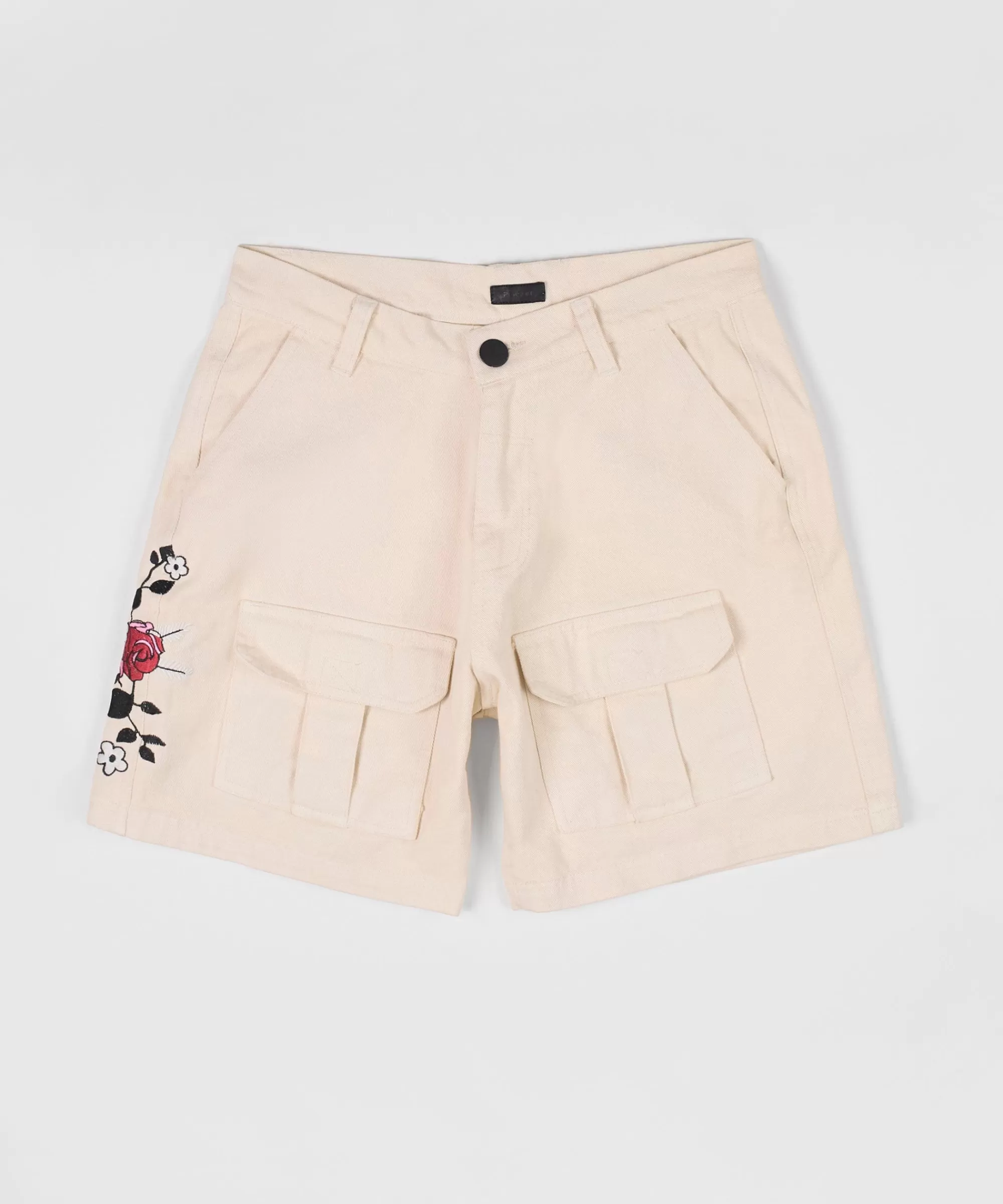 Fashion Roses Woven Shorts - Cream Shorts